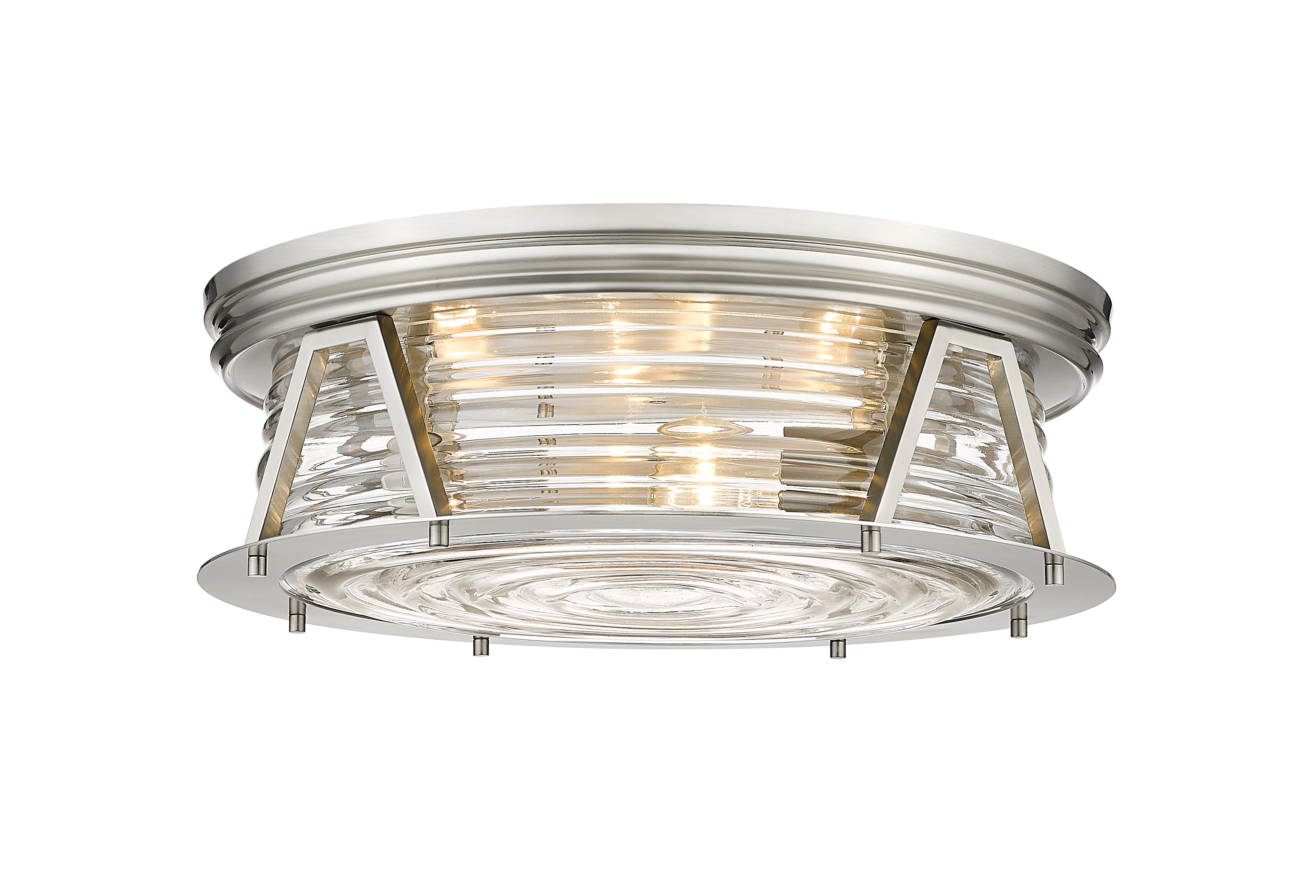 CAPE HARBOR Flush mount Nickel - 491F4-BN | Z-LITE