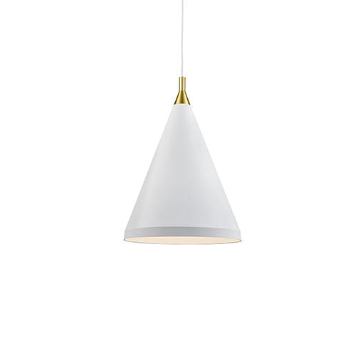 DOROTHY Suspension simple Or, Blanc - 492716-WH/GD | KUZCO