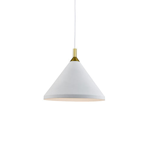 DOROTHY Suspension simple Or, Blanc - 492814-WH/GD | KUZCO