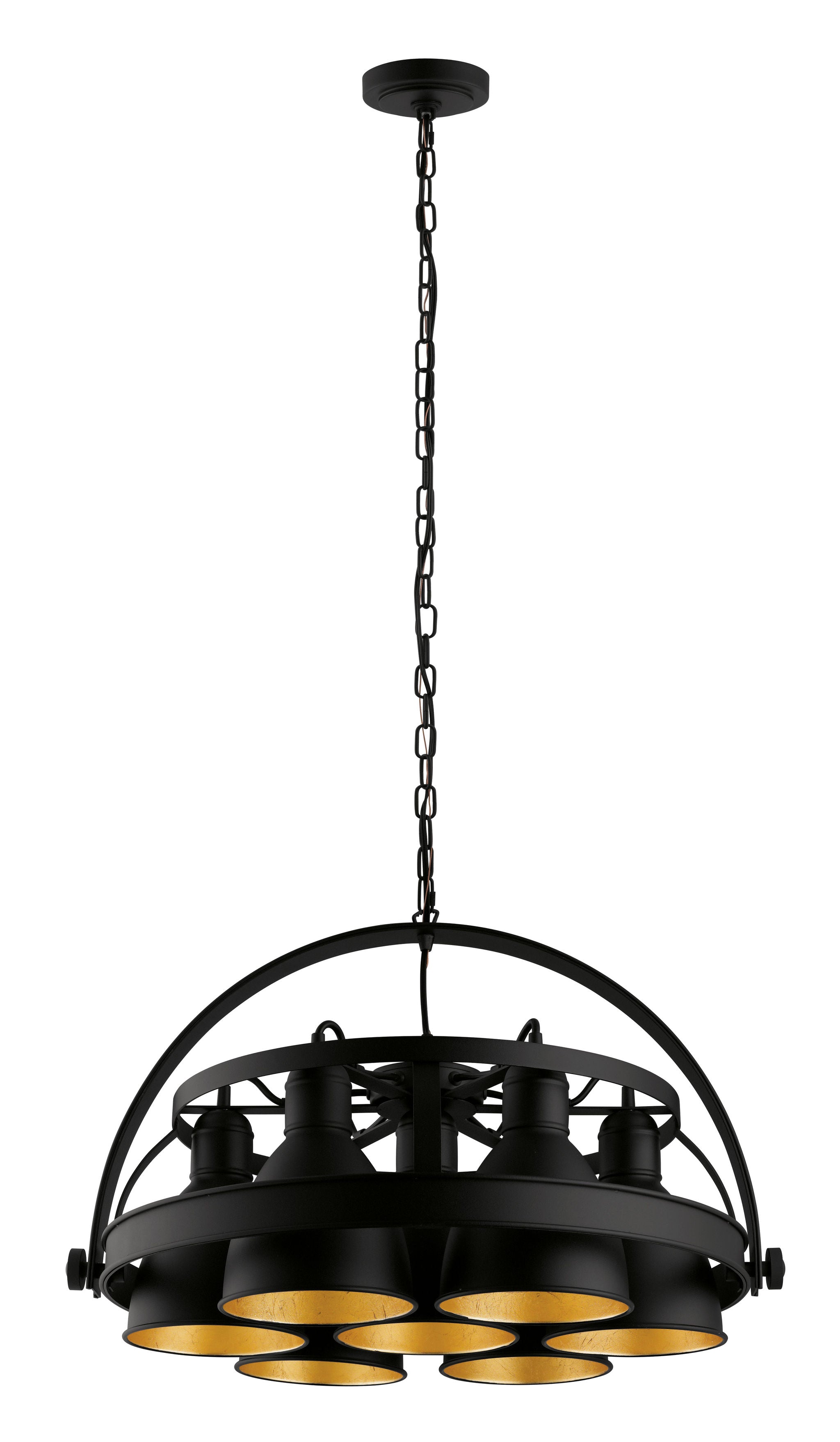 Priddy-2 Suspension Noir, Or - 49682A | EGLO