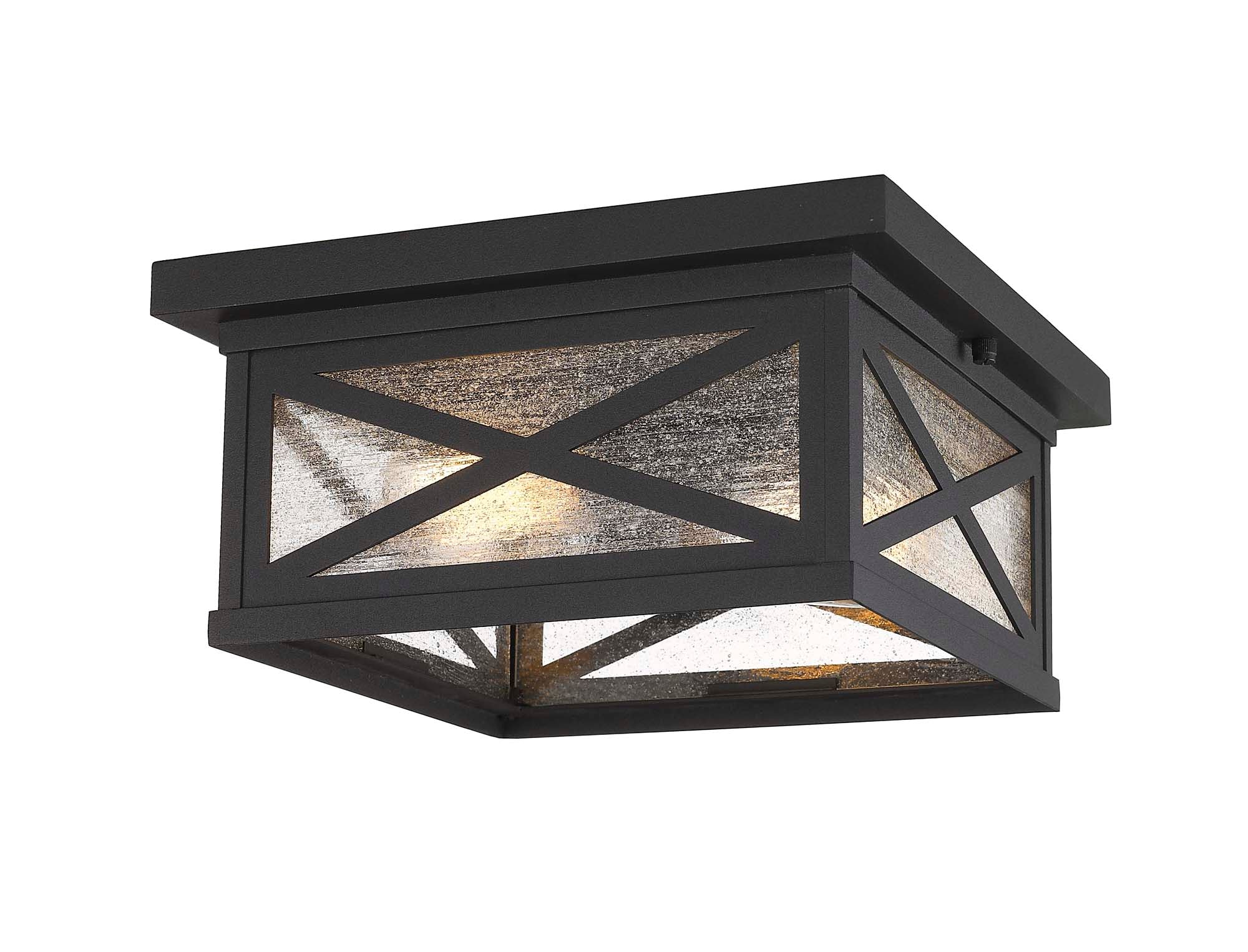 BROOK-SIDE Plafonnier exterieur Noir - 583F-BK | Z-LITE