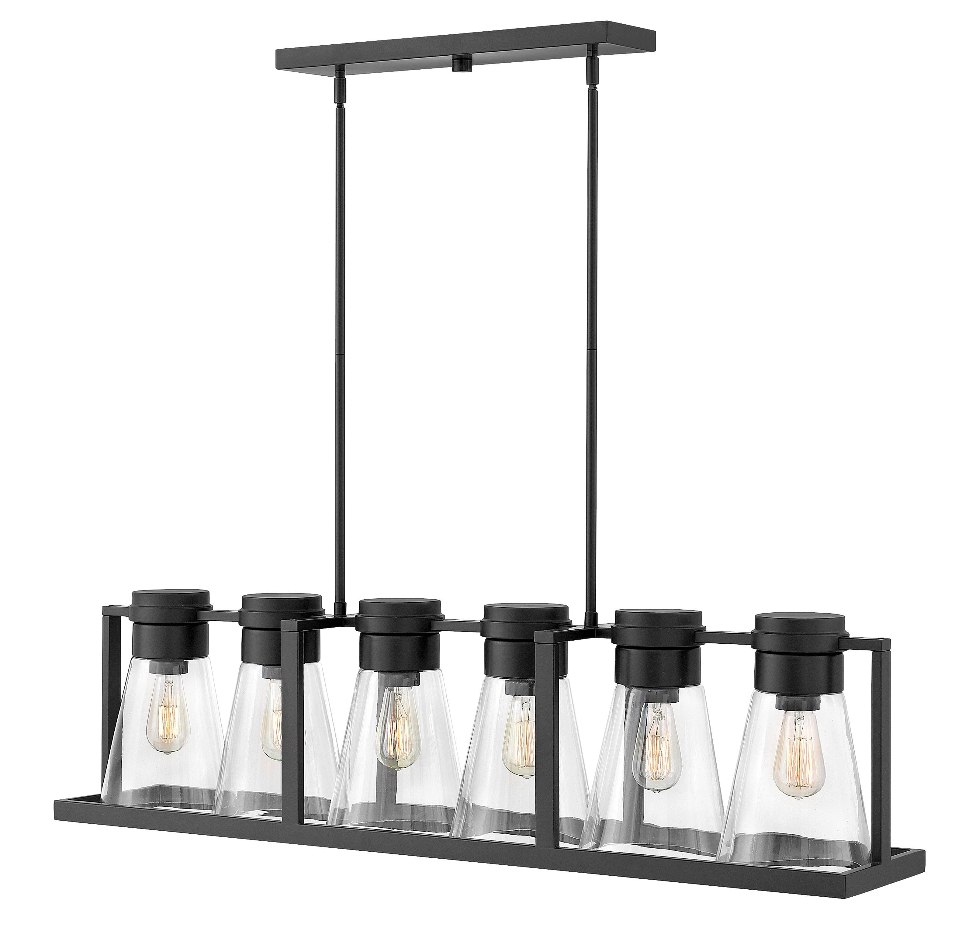 REFINERY Pendant Black - 63306BK-CL | HINKLEY