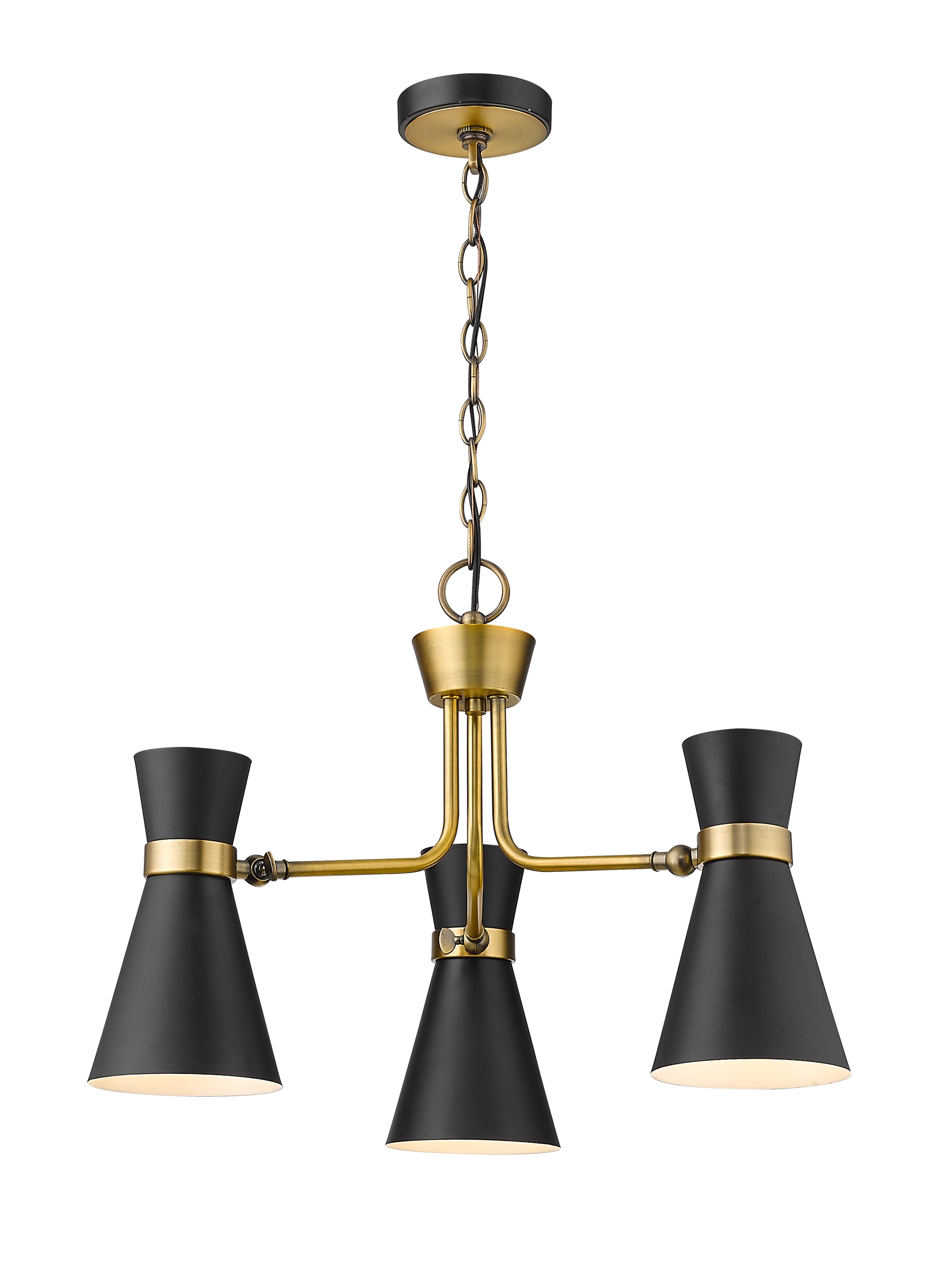 SORIANO Chandelier Noir, Or - 728-3MB-HBR | Z-LITE