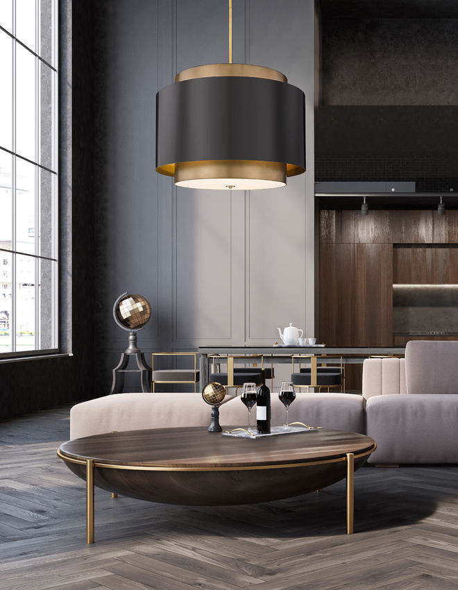 HARLECH Suspension Bronze, Or - 739P32-BRZ-RB | Z-LITE