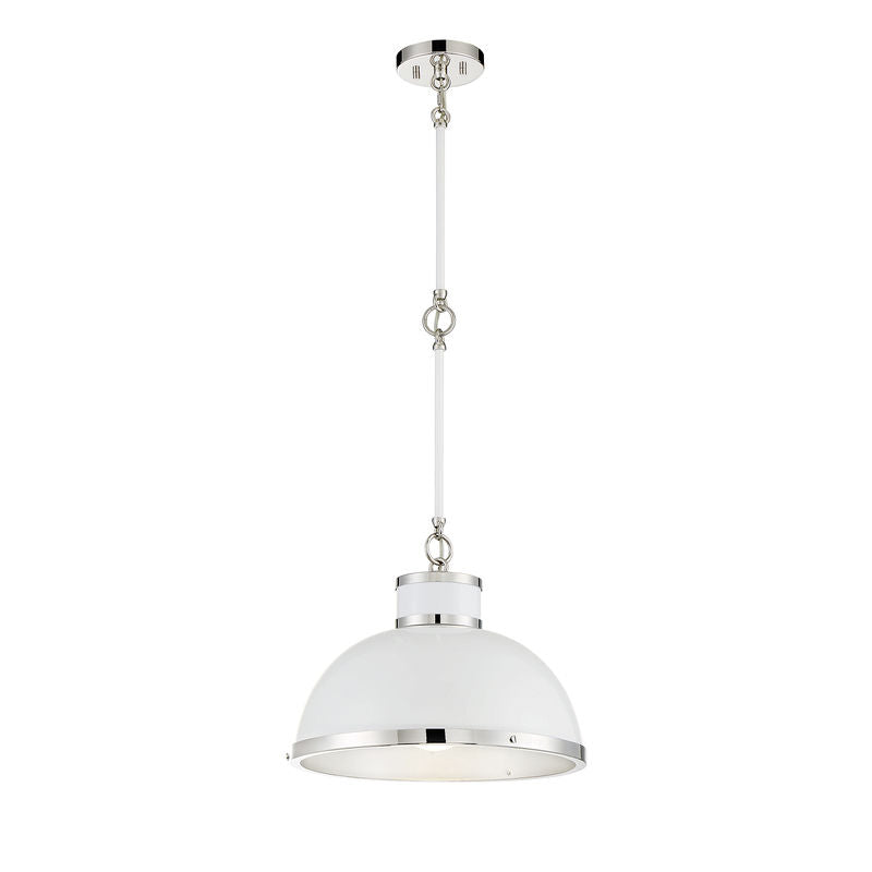 CORNING Suspension simple Blanc, Nickel - 7-8882-1-172 | SAVOYS