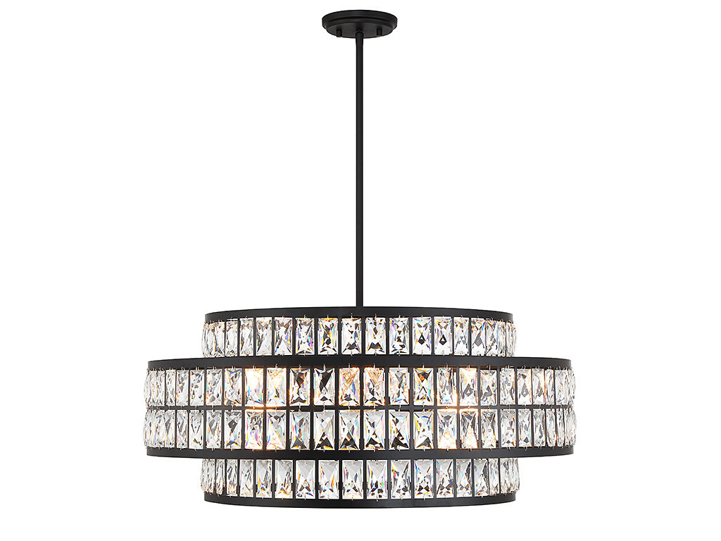 RENZO Chandelier Noir - 7-9048-6-89 | SAVOYS