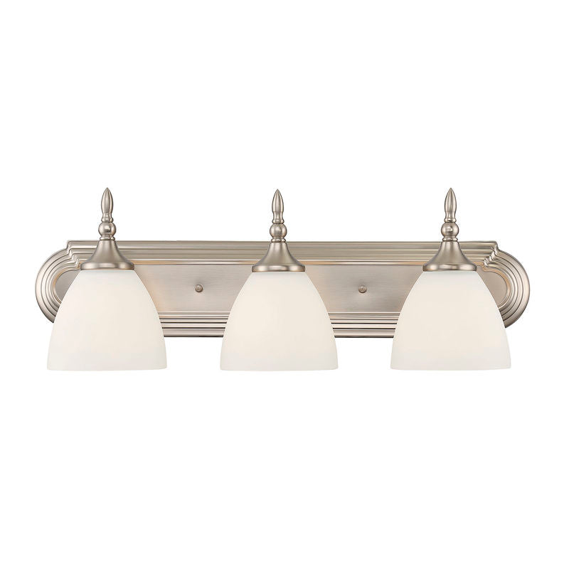 HERNDON Bathroom wall sconce Nickel - 8-1007-3-SN | SAVOYS