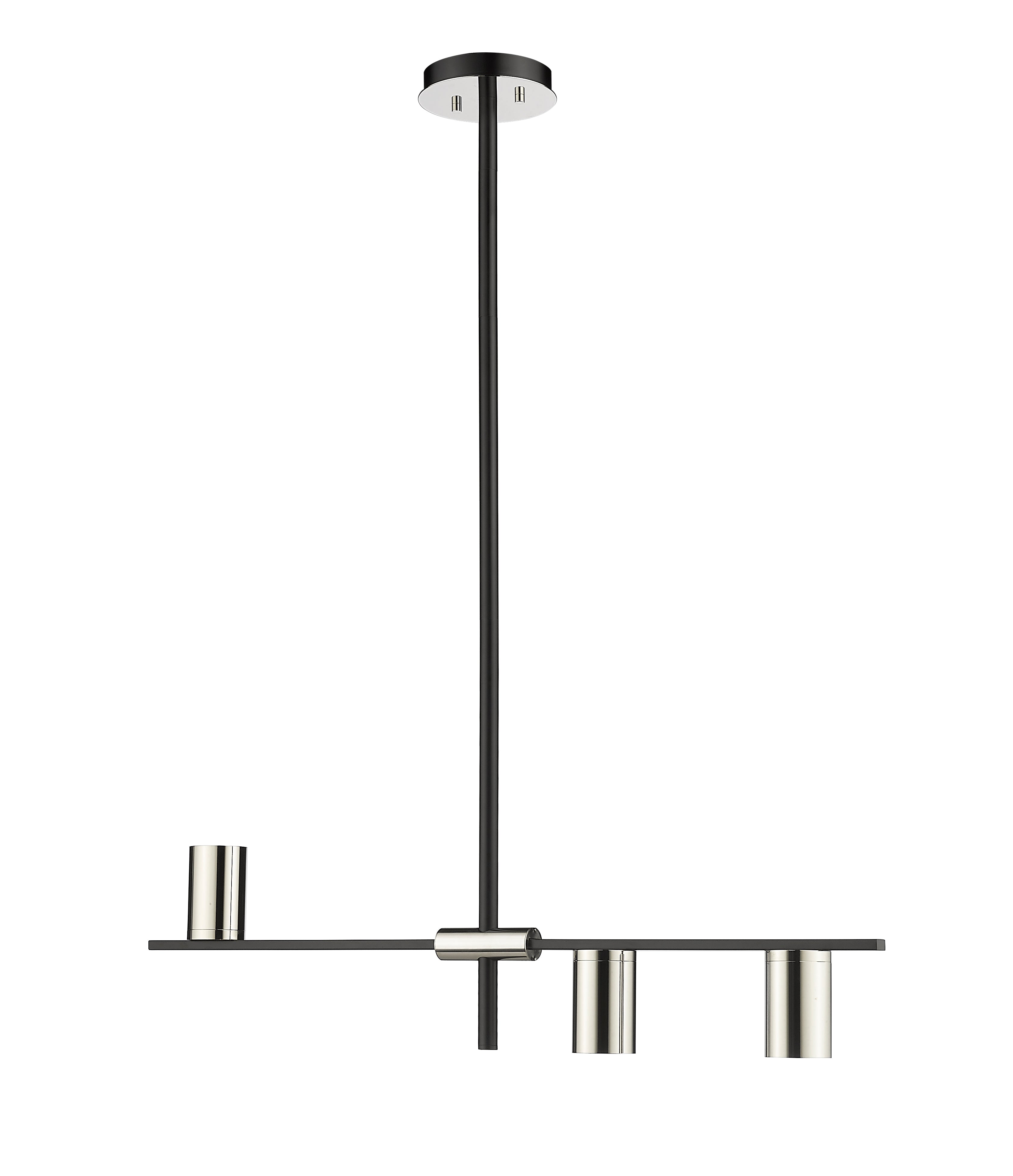 CALUMET Pendant Black, Nickel - 814-3L-MB-PN | Z-LITE