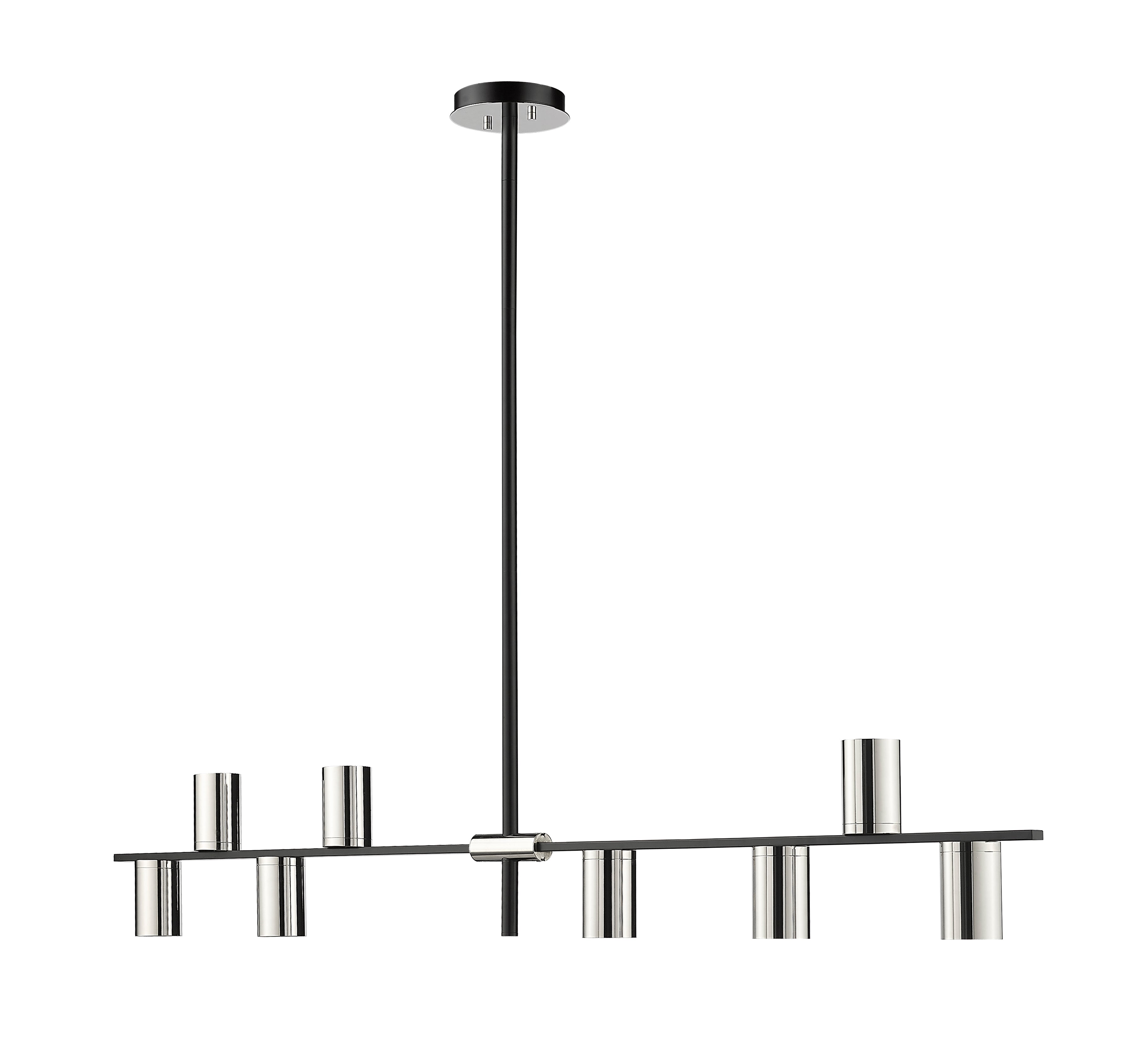CALUMET Pendant Black, Nickel - 814-8L-MB-PN | Z-LITE