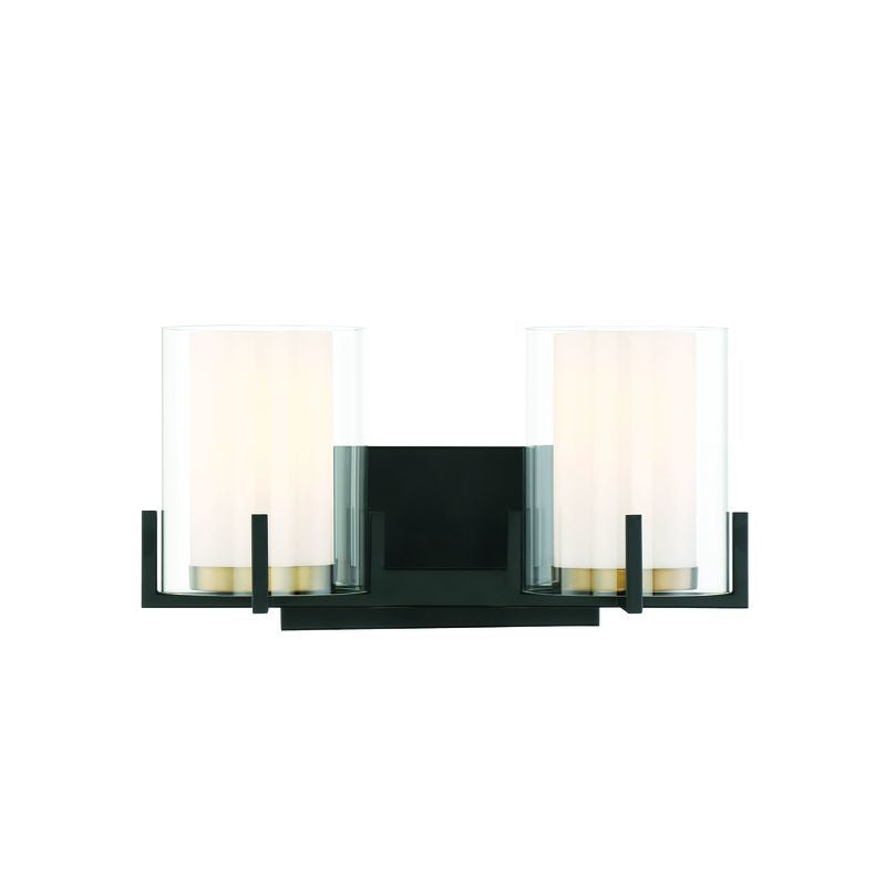 EATON Bathroom wall sconce Black, Gold - 8-1977-2-143 | SAVOYS