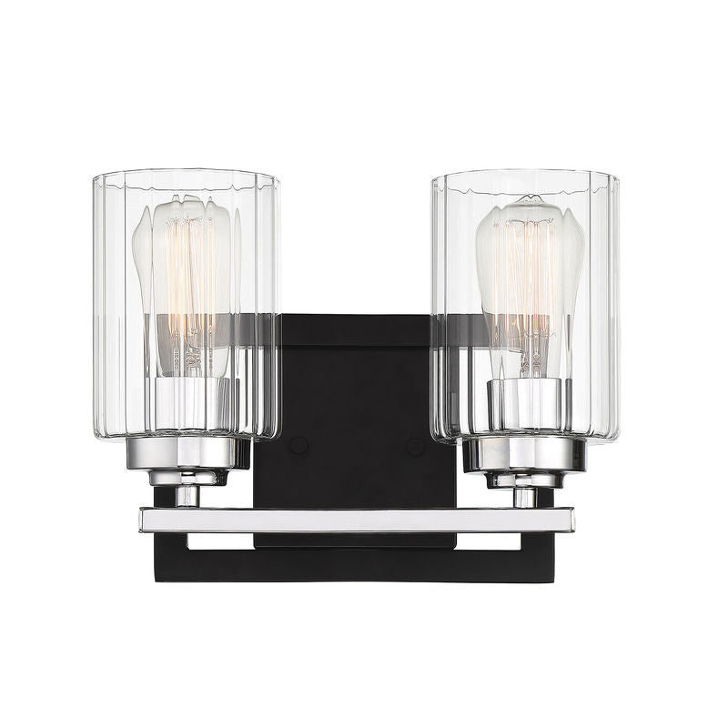 REDMOND Bathroom wall sconce Black, Chrome - 8-2154-2-67 | SAVOYS