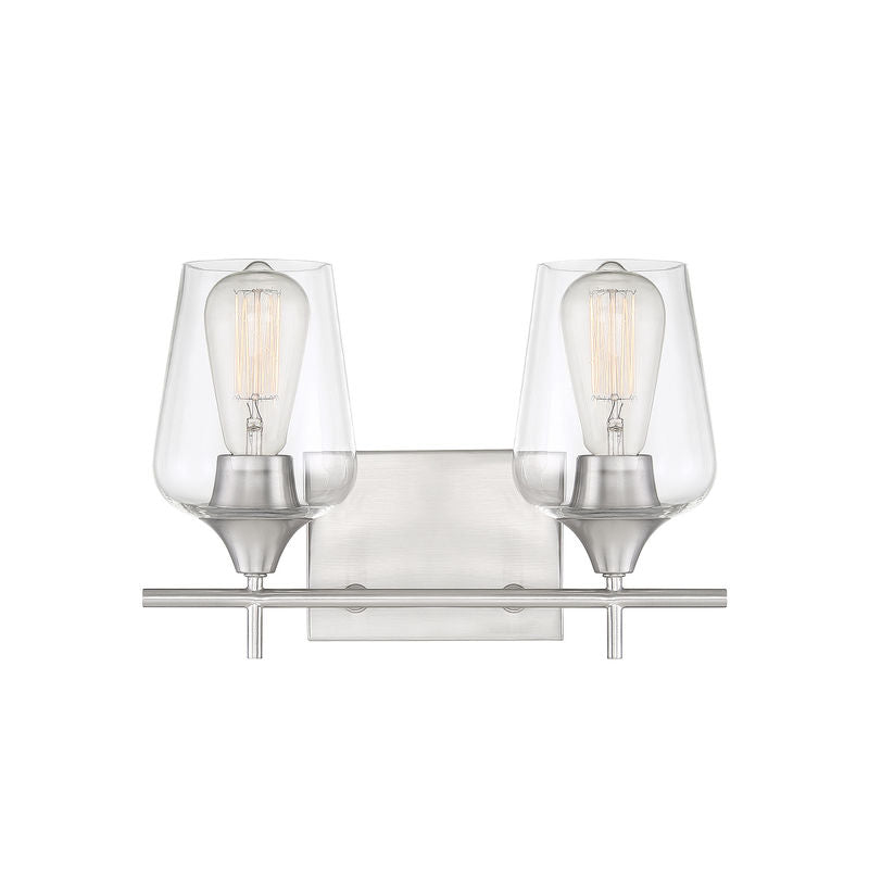 OCTAVE Bathroom wall sconce Nickel - 8-4030-2-SN | SAVOYS