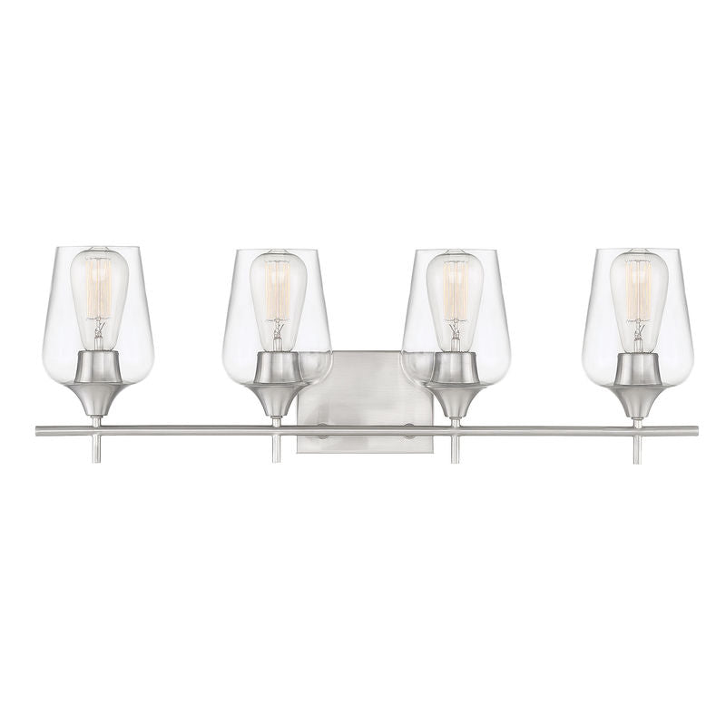 OCTAVE Bathroom wall sconce Nickel - 8-4030-4-SN | SAVOYS