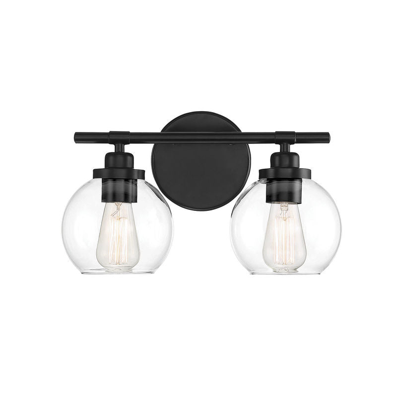 CARSON Bathroom wall sconce Black - 8-4050-2-BK | SAVOYS