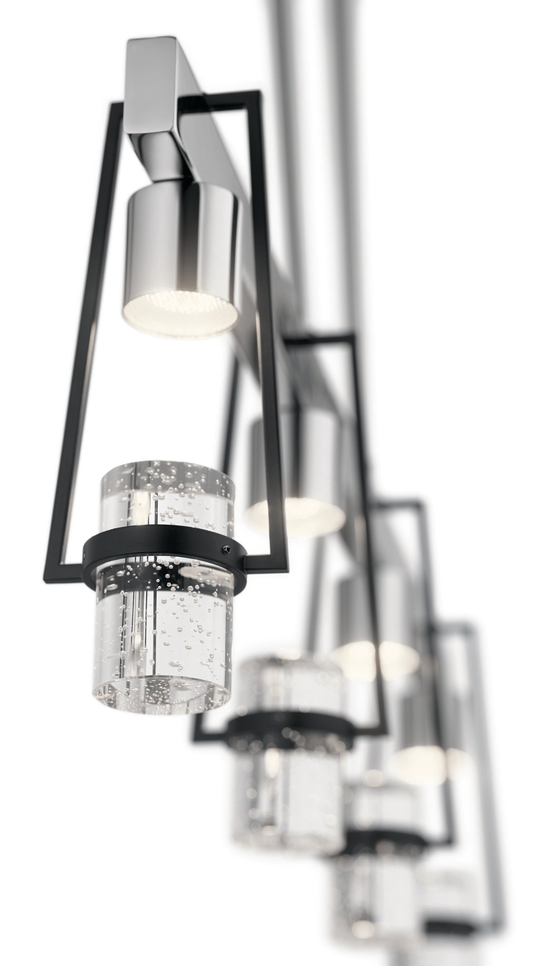 AYSE Suspension linéaire Nickel, Noir - 84127 | ELAN