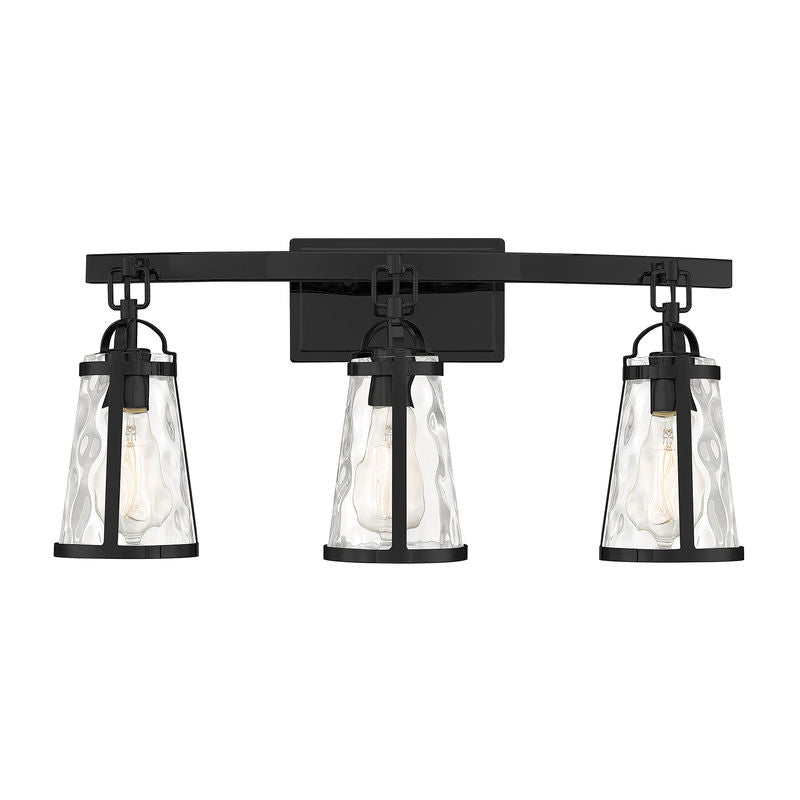 ALBANY Bathroom wall sconce Black - 8-560-3-BK | SAVOYS