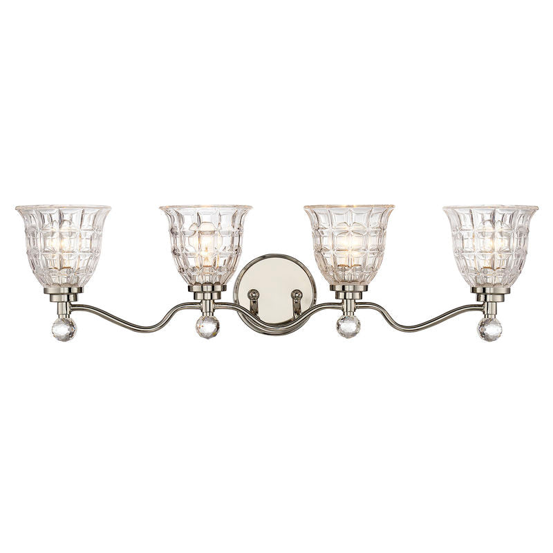 BIRONE Bathroom wall sconce Nickel - 8-880-4-109 | SAVOYS