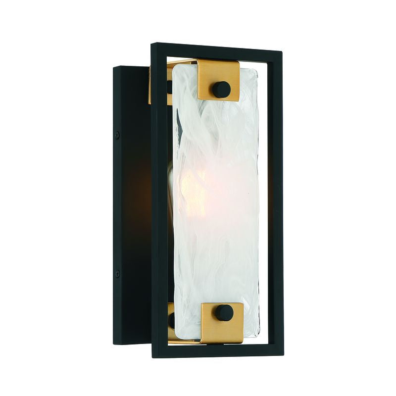 HAYWARD Wall sconce Black, Gold - 9-1697-1-143 | SAVOYS