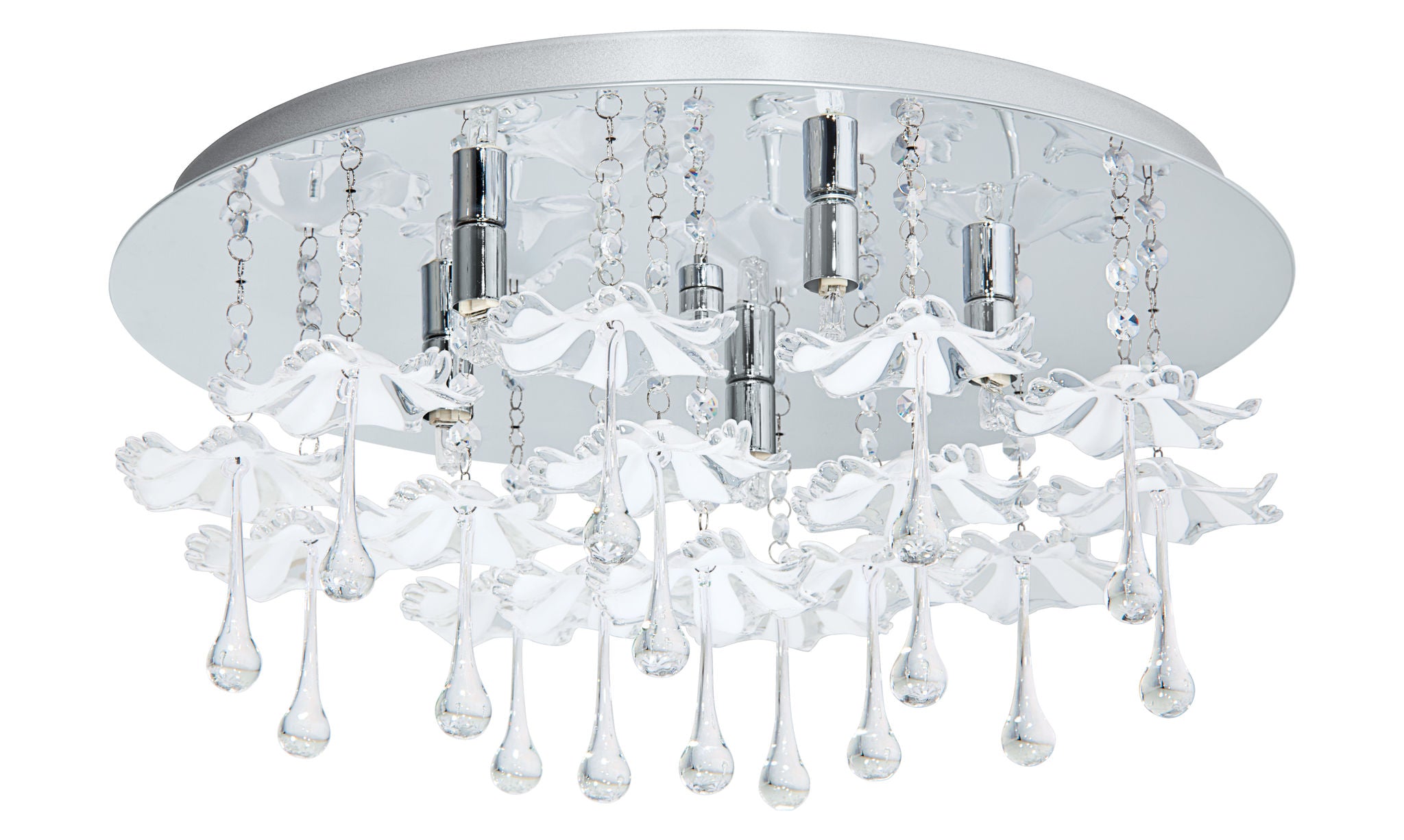 Ocondo Flush mount Chrome, Crystal - 93053A | EGLO