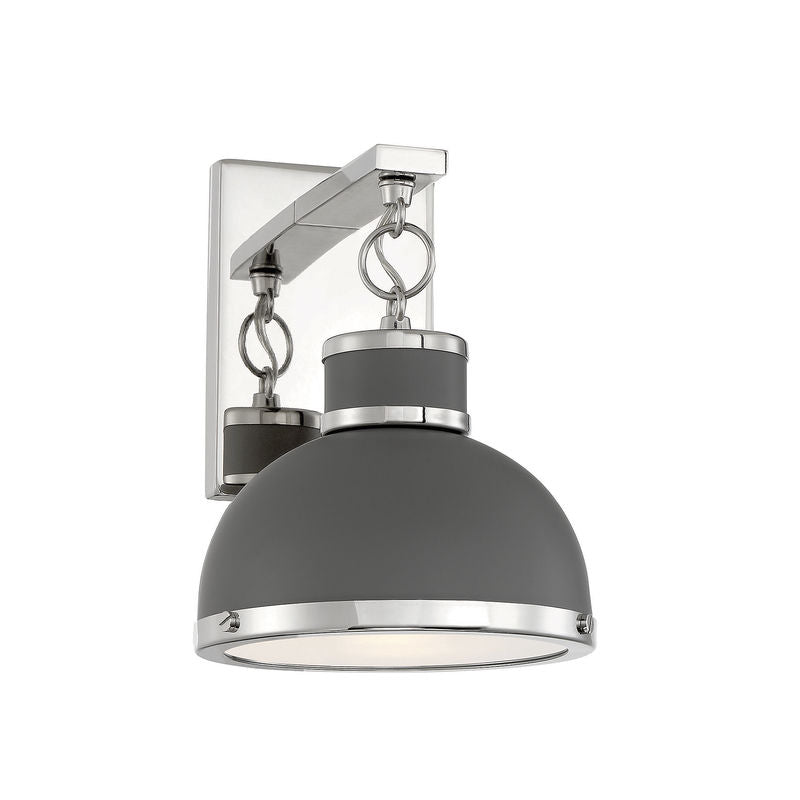 CORNING Wall sconce grey, Nickel - 9-8884-1-175 | SAVOYS
