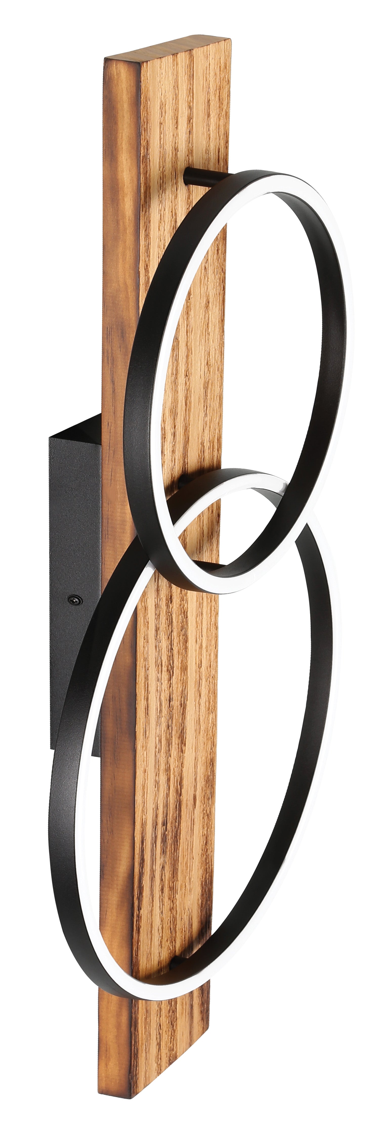 BOYAL Plafonnier Noir, Bois DEL INTÉGRÉ - 99408A | EGLO