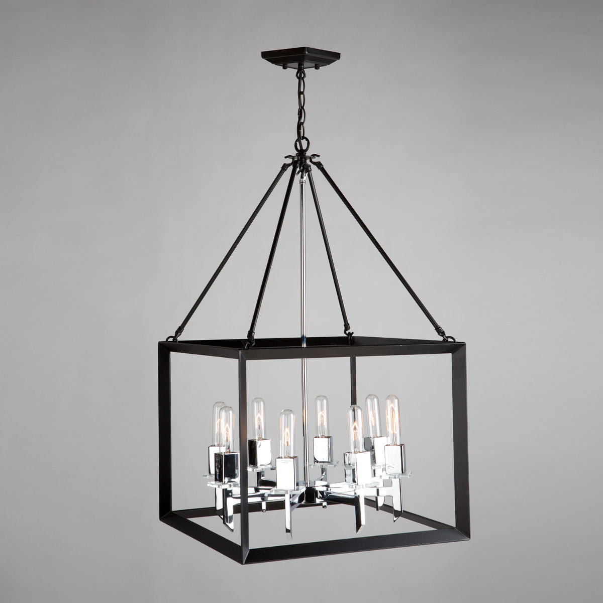 Vineyard Chandelier Chrome, Noir - AC10069BC | ARTCRAFT