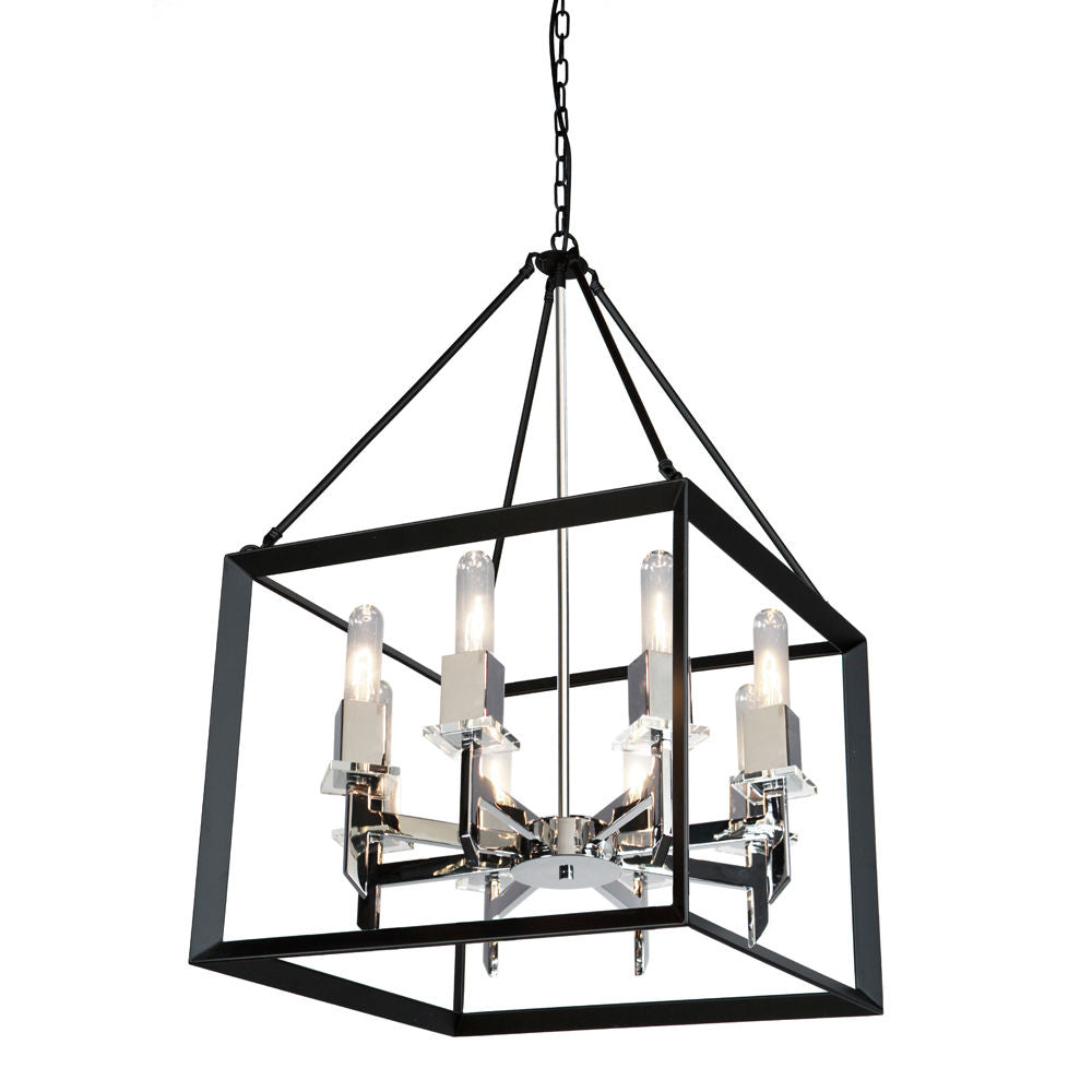 Vineyard Chandelier Chrome, Noir - AC10069BC | ARTCRAFT