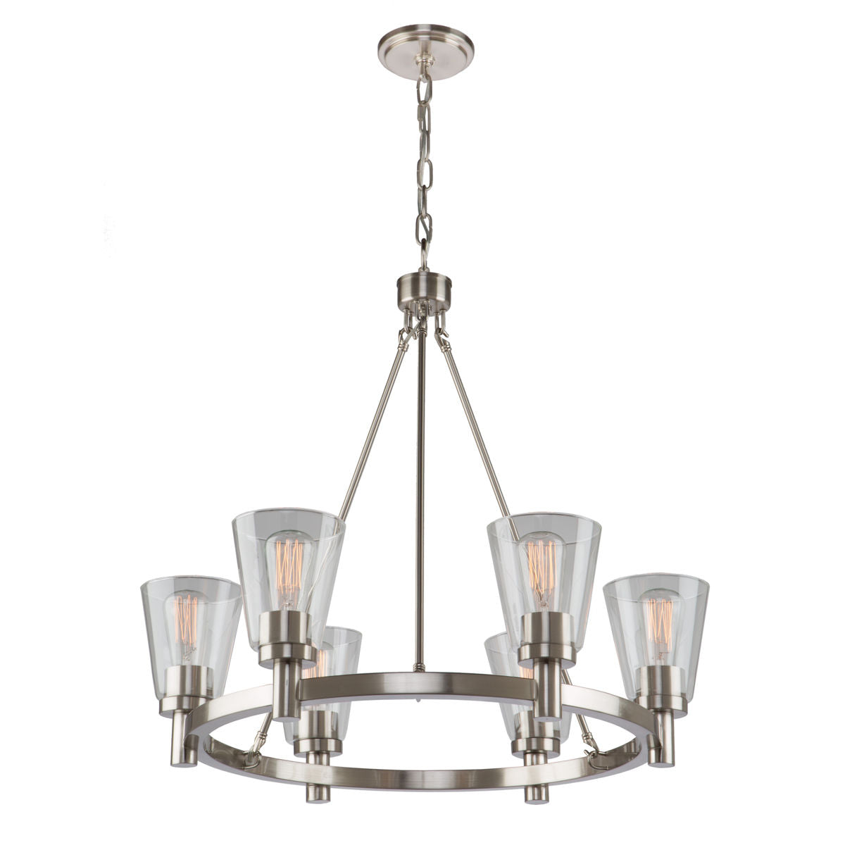 Clarence Chandelier Nickel - AC10766BN | ARTCRAFT