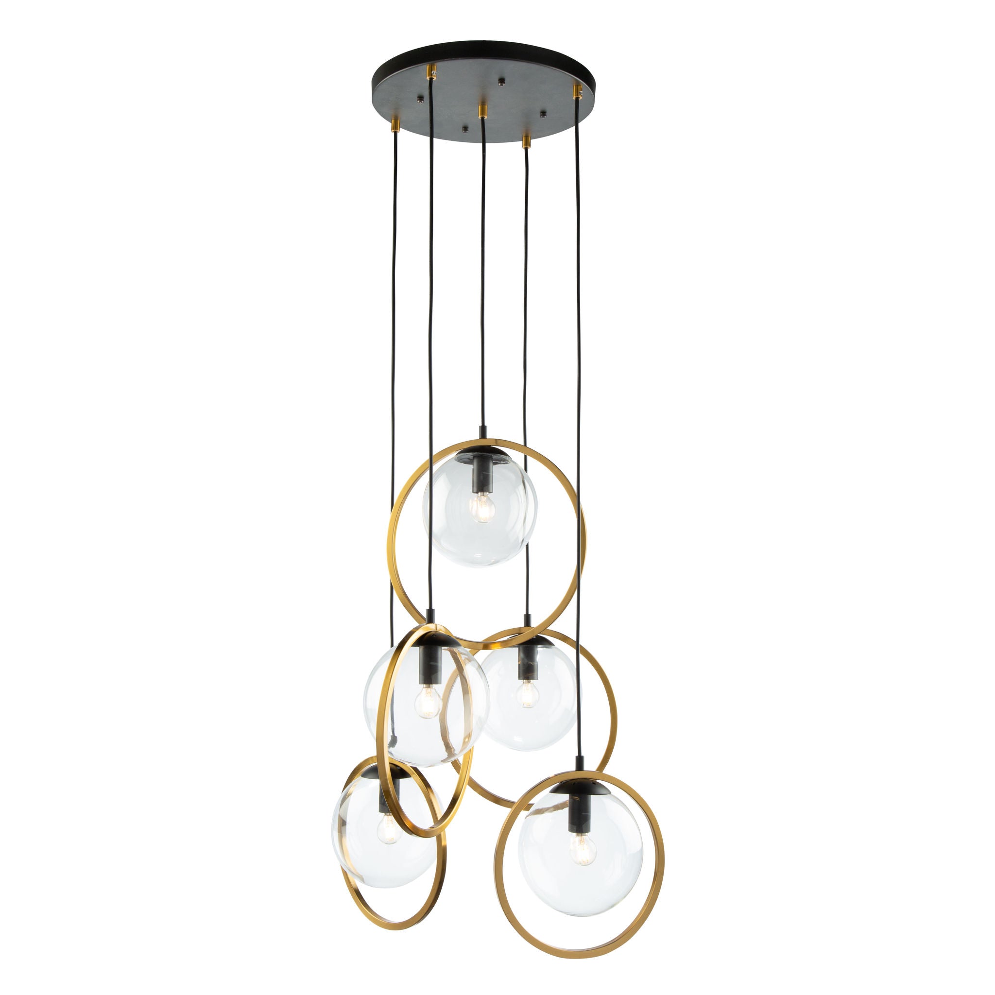 Lugano Suspension Or, Noir - AC10895VB | ARTCRAFT