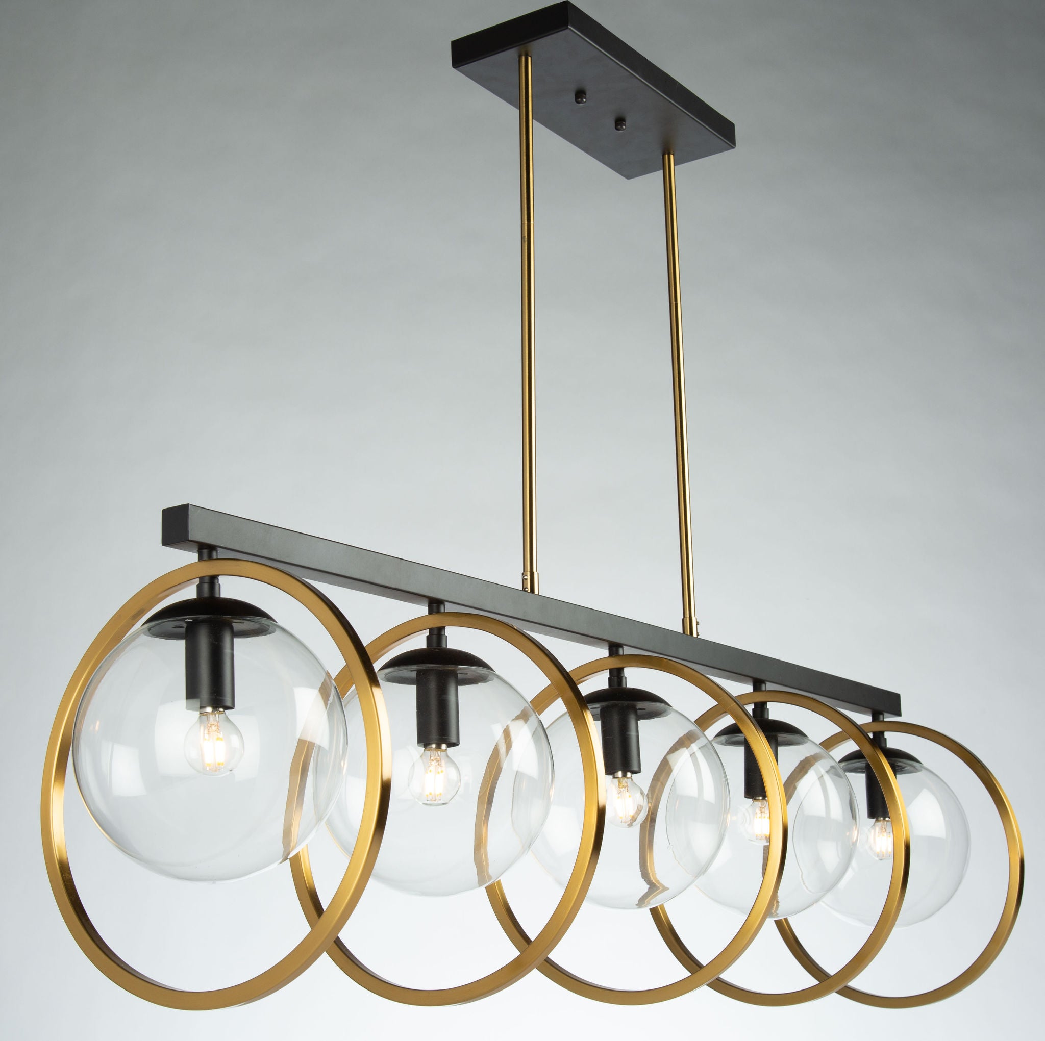 Lugano Suspension linéaire Or, Noir - AC10896VB | ARTCRAFT