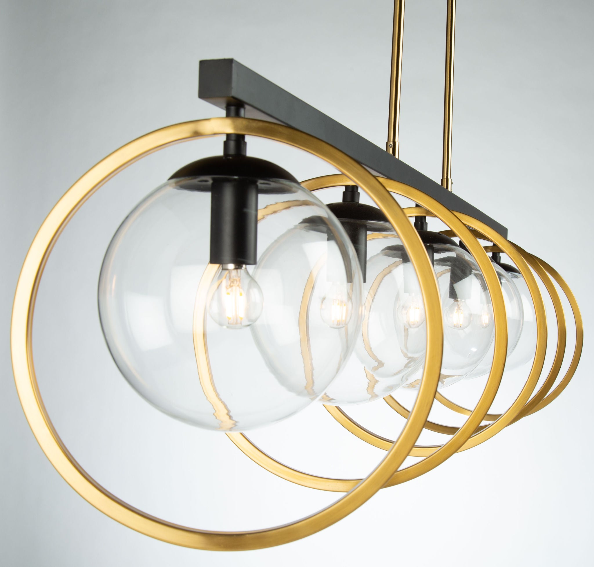 Lugano Suspension linéaire Or, Noir - AC10896VB | ARTCRAFT