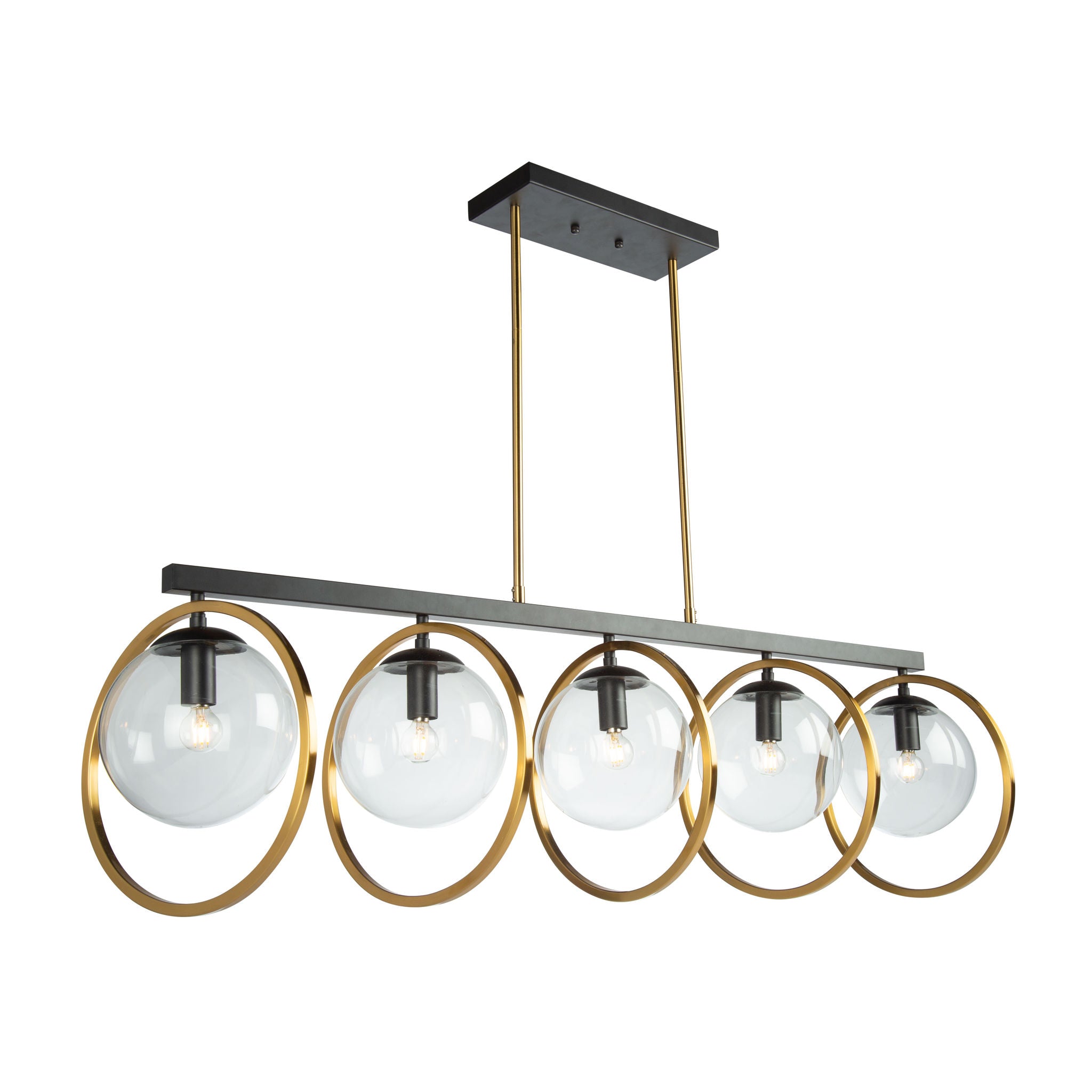 Lugano Suspension linéaire Or, Noir - AC10896VB | ARTCRAFT