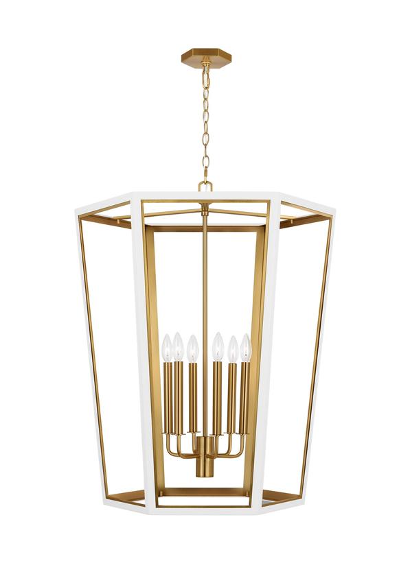 CURT Chandelier Blanc, Or - AC1106MWTBBS | GENERATION-LIGHTING