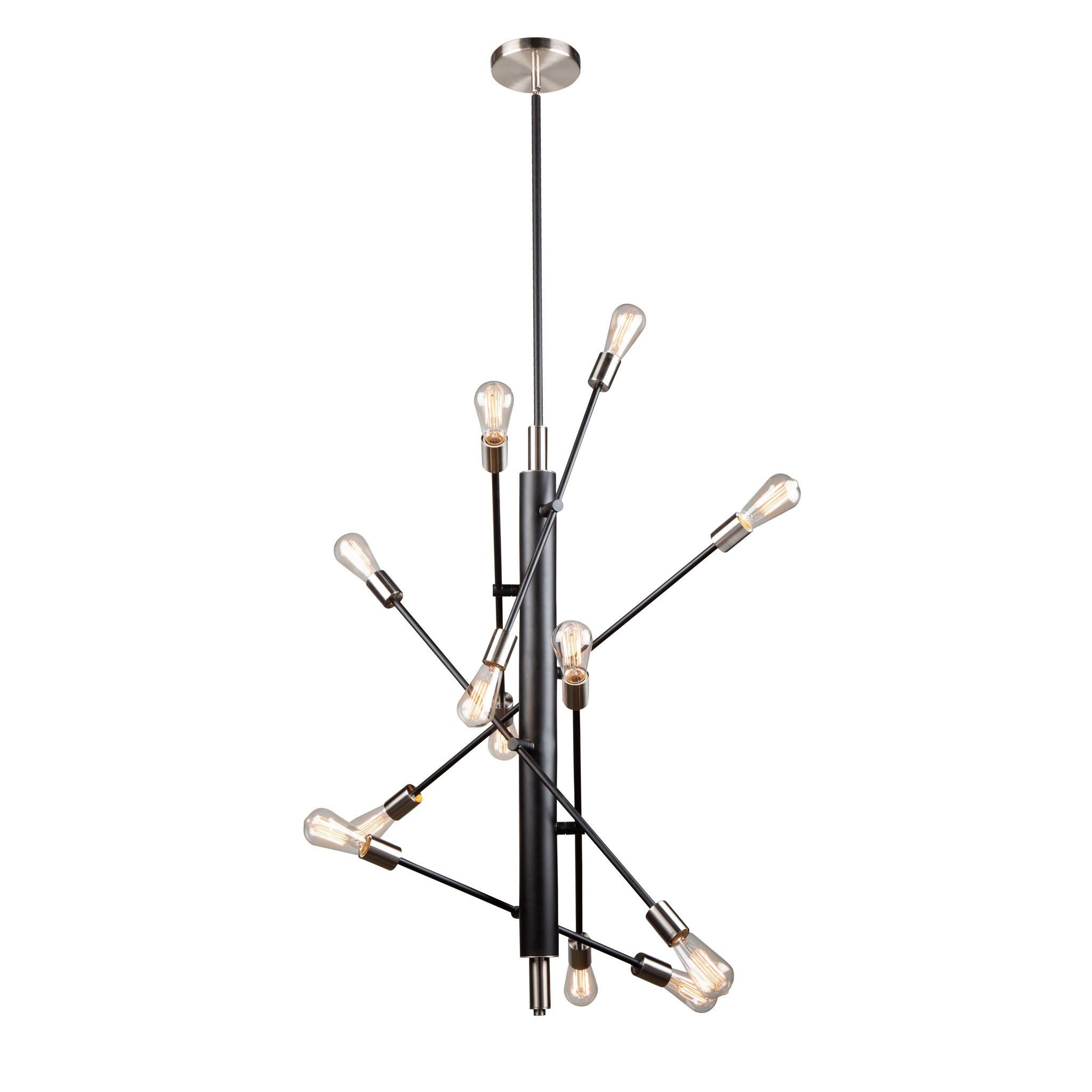 Truro Chandelier Nickel, Noir - AC11255NB | ARTCRAFT