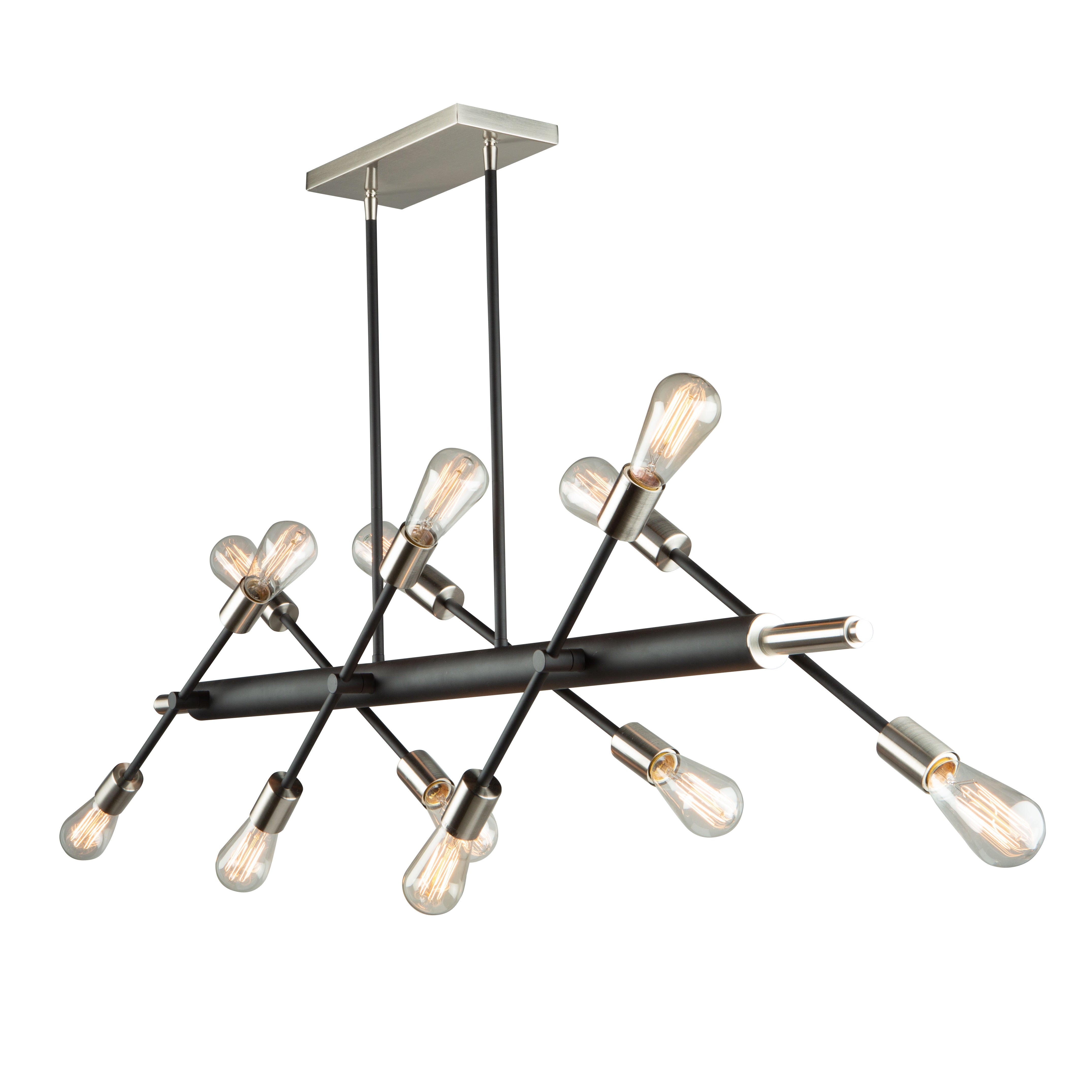 TRURO Chandelier Noir, Nickel - AC11257NB | ARTCRAFT