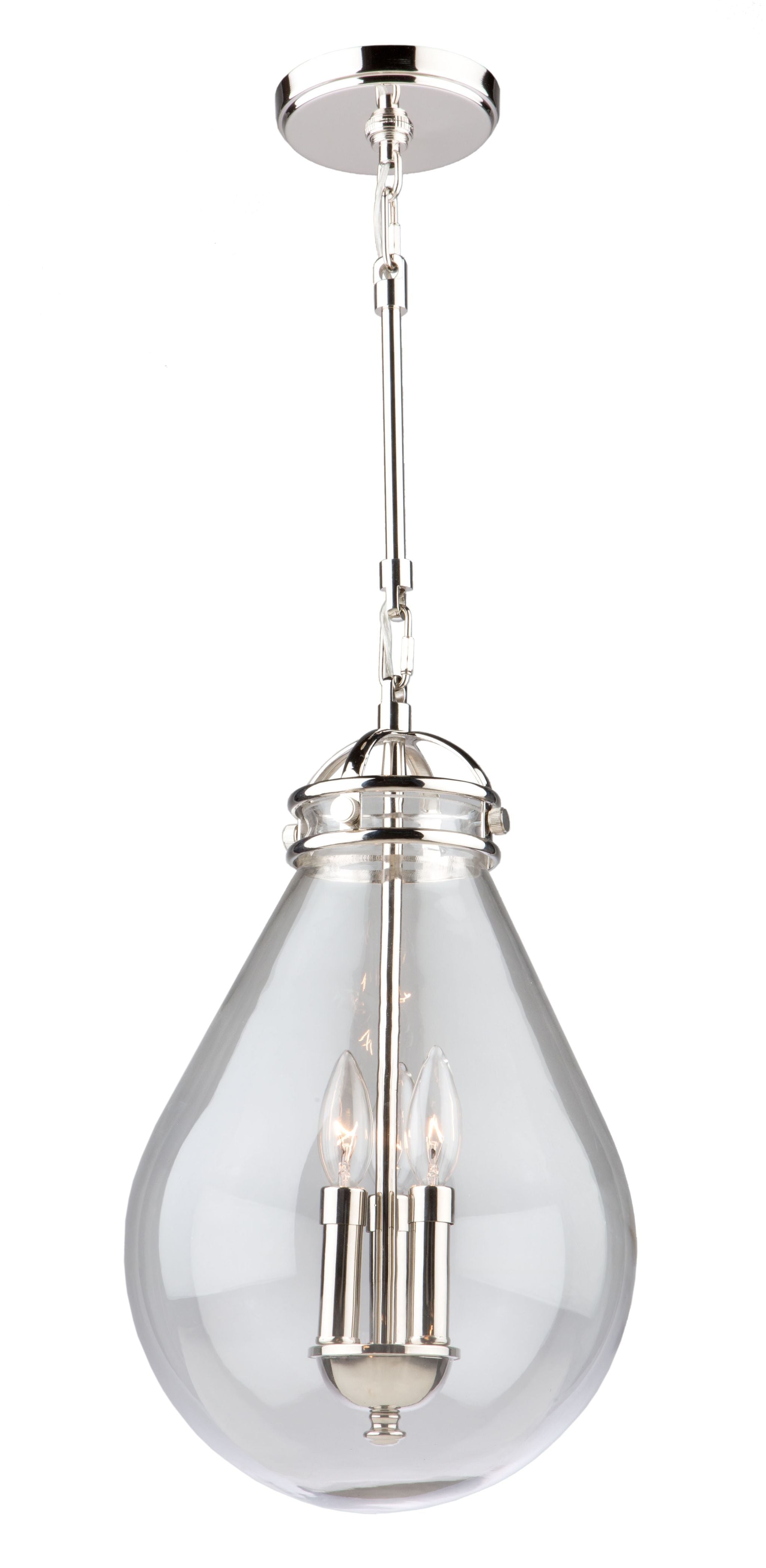 Alexandria Suspension simple Nickel - AC11282PN | ARTCRAFT