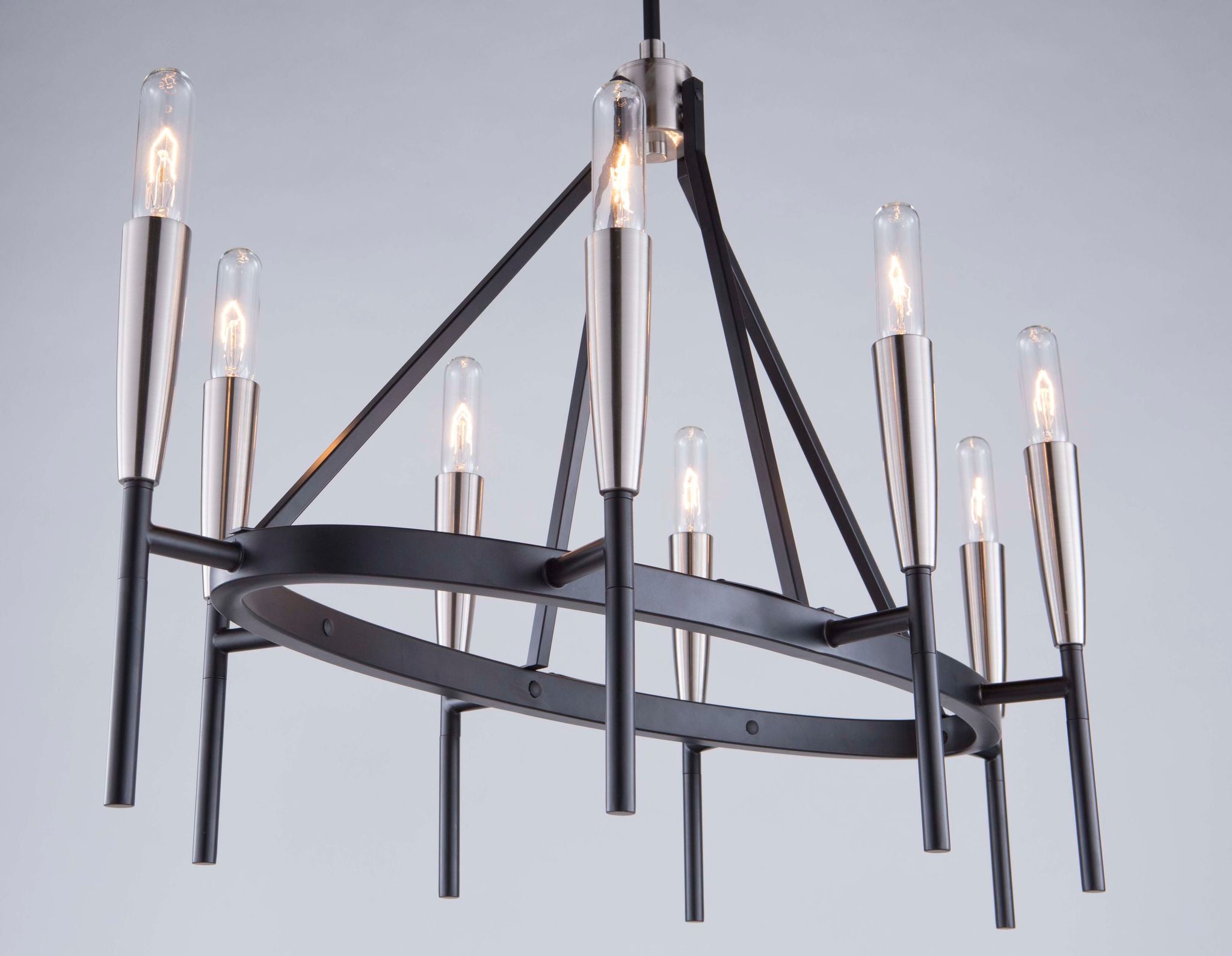 Flute Chandelier Nickel, Noir - AC11418 | ARTCRAFT