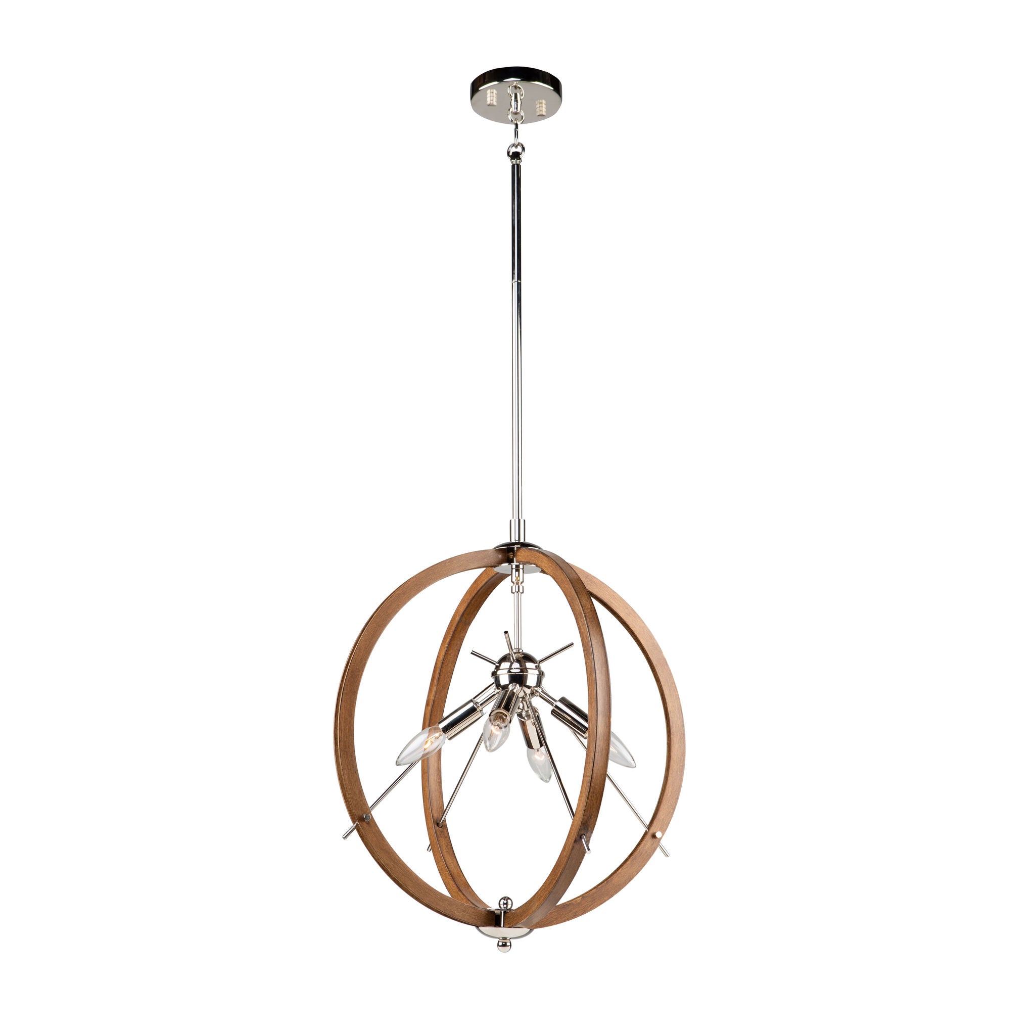 Abbey Pendant Stainless steel, Wood - AC11554PN | ARTCRAFT