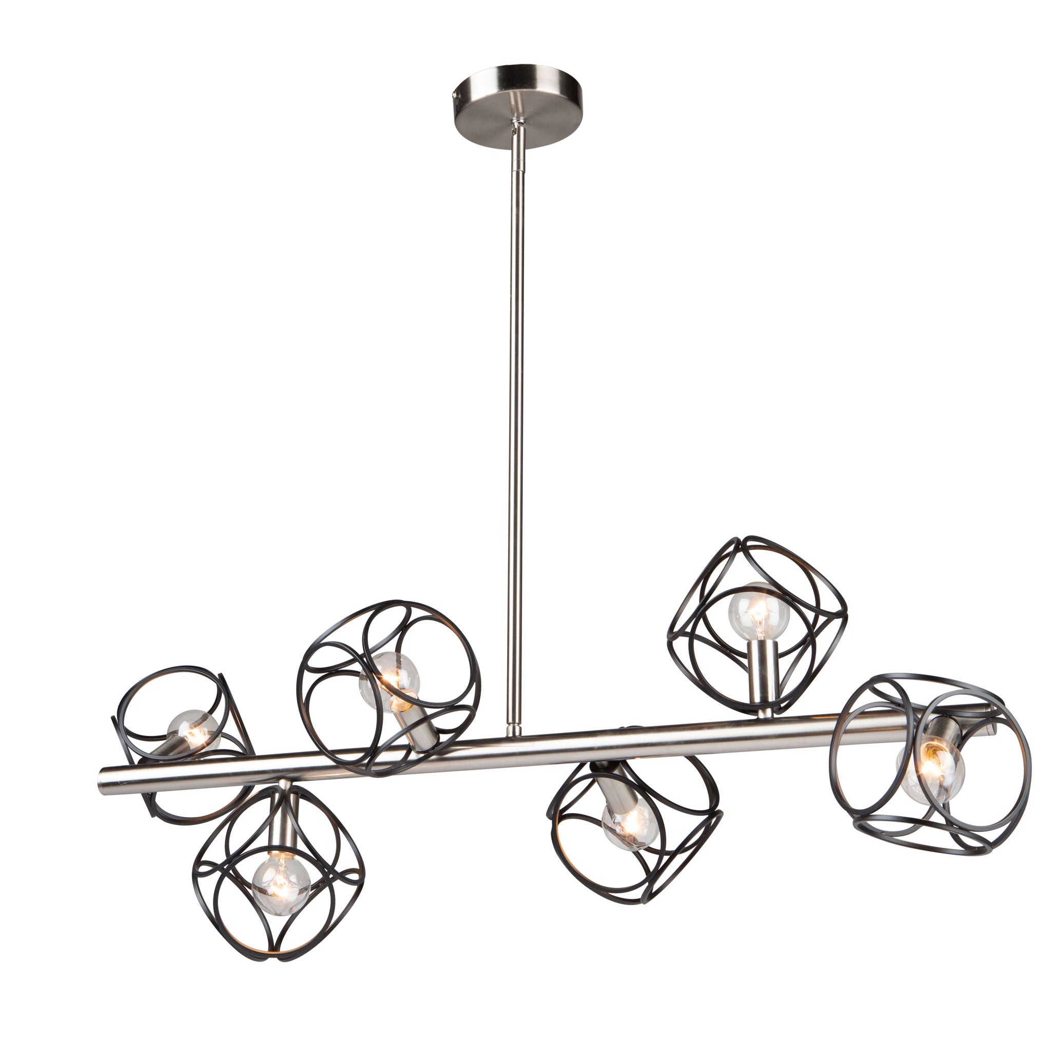 Sorrento Suspension lineaire Nickel, Noir - AC11567NB | ARTCRAFT