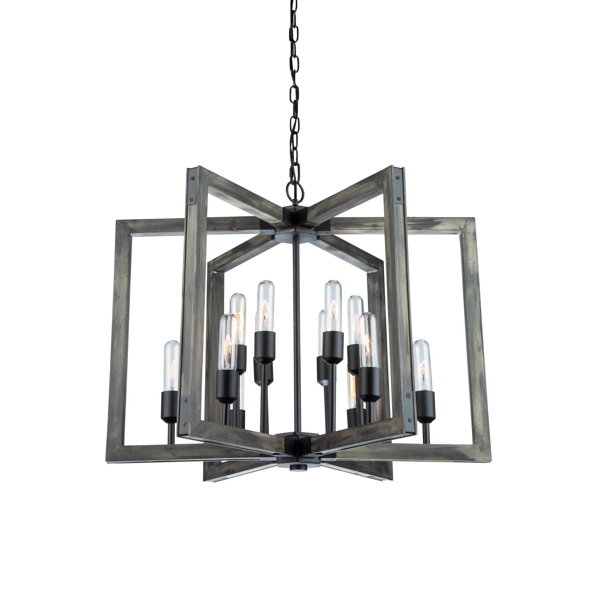 Gatehouse Chandelier Wood, Black - AC11652BK | ARTCRAFT