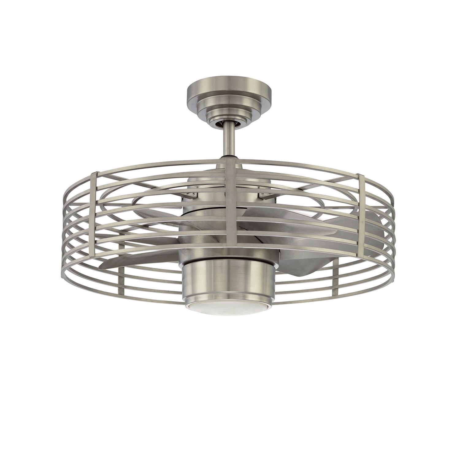 ENCLAVELED Ventilateur Nickel DEL INTÉGRÉ - AC17723L-SN | KENDAL