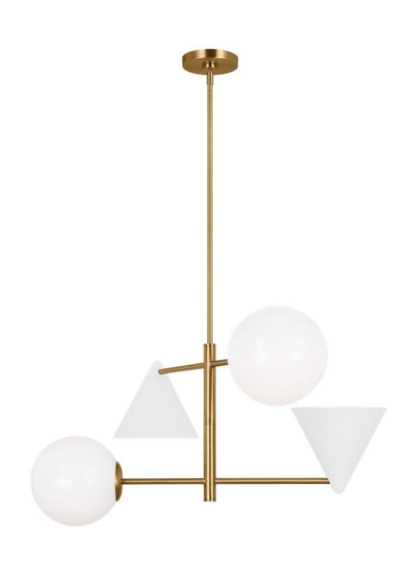 COSMO Chandelier White, Gold - AEC1114MWTBBS | GENERATION LIGHTING