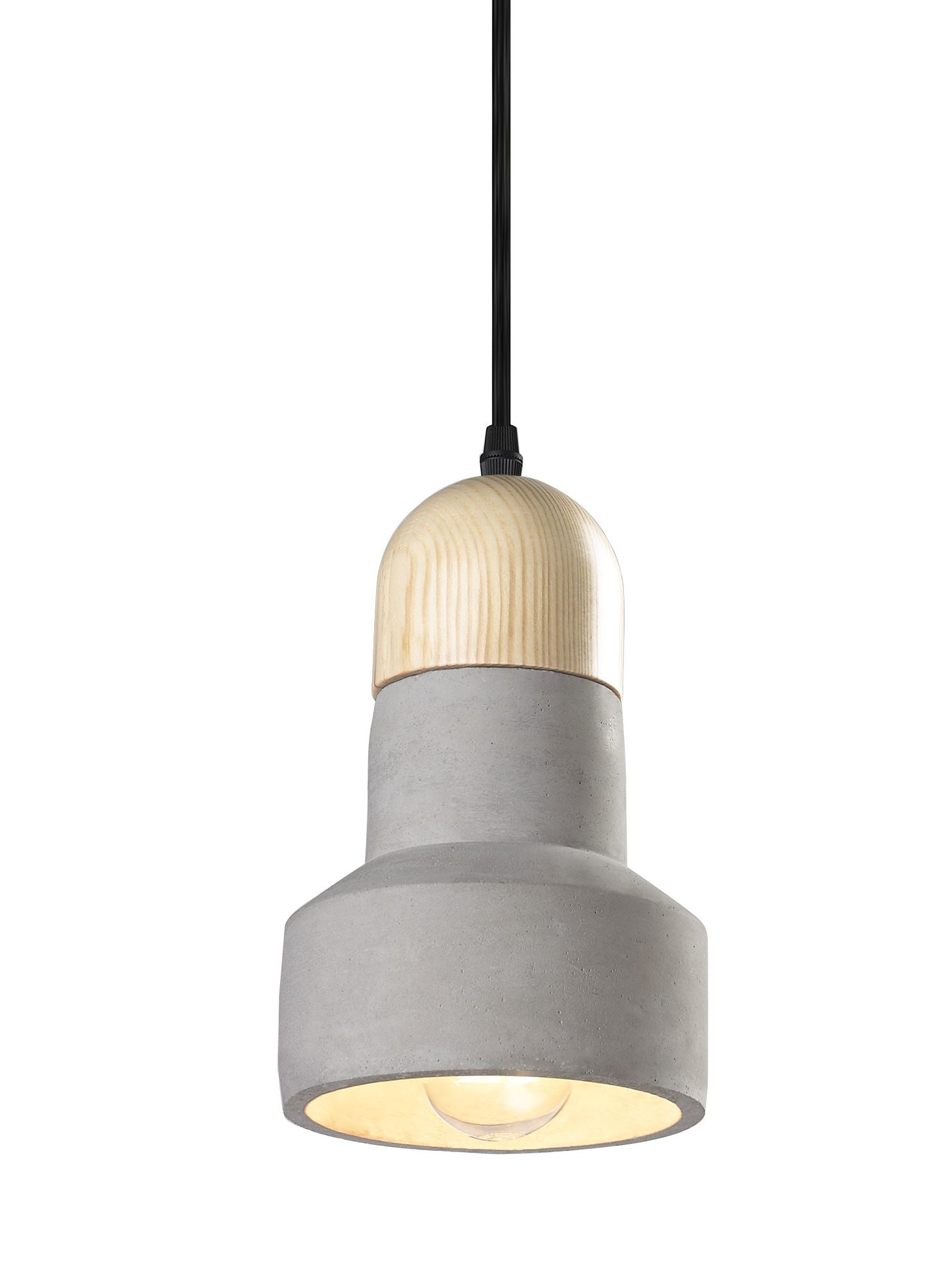INDUSTRIAL-COLLECTION Suspension simple Bois - C53205CR | MATTEO