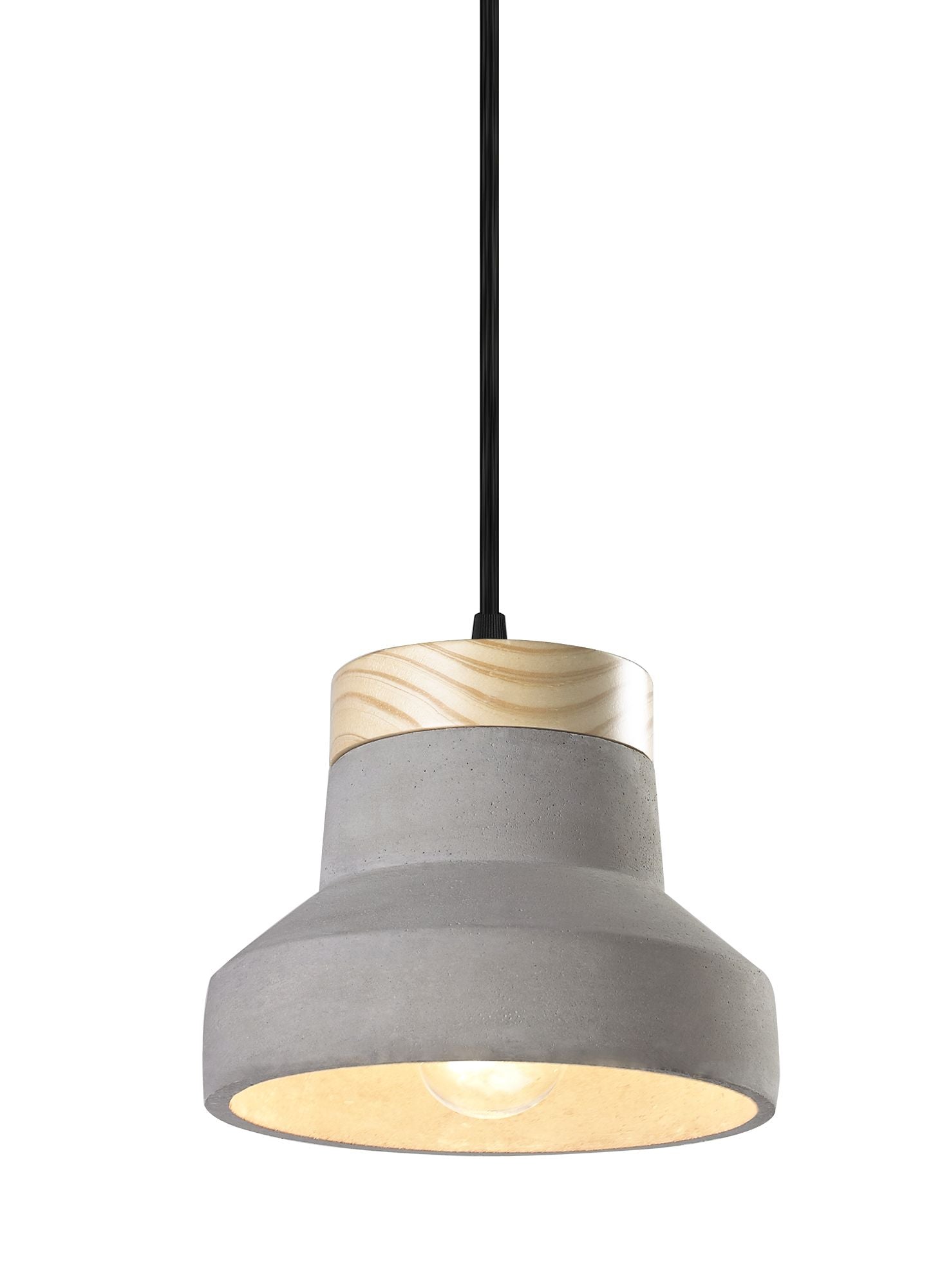 INDUSTRIAL-COLLECTION Suspension simple Bois - C53206CR | MATTEO