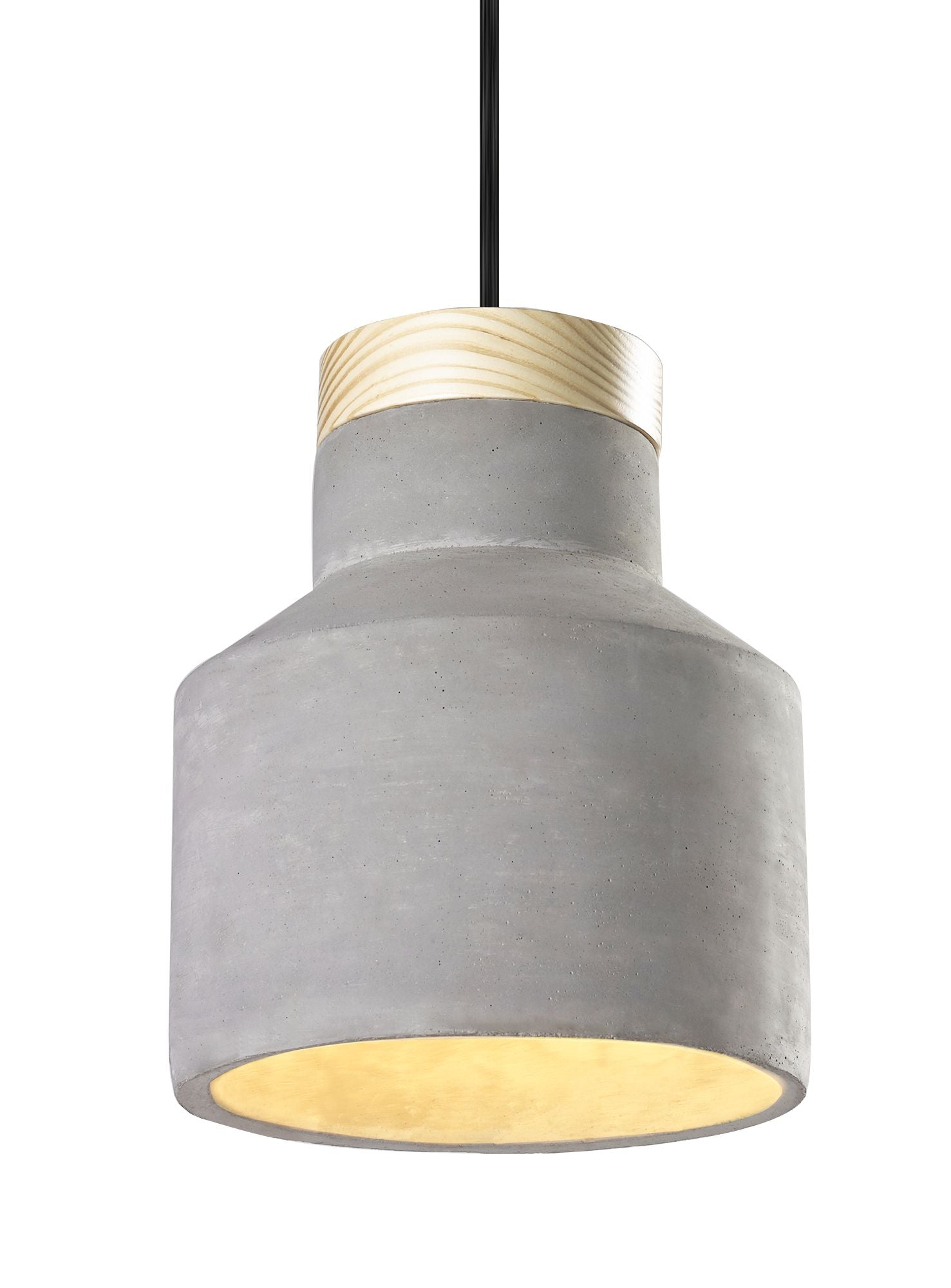 INDUSTRIAL-COLLECTION Suspension simple Bois - C53207CR | MATTEO
