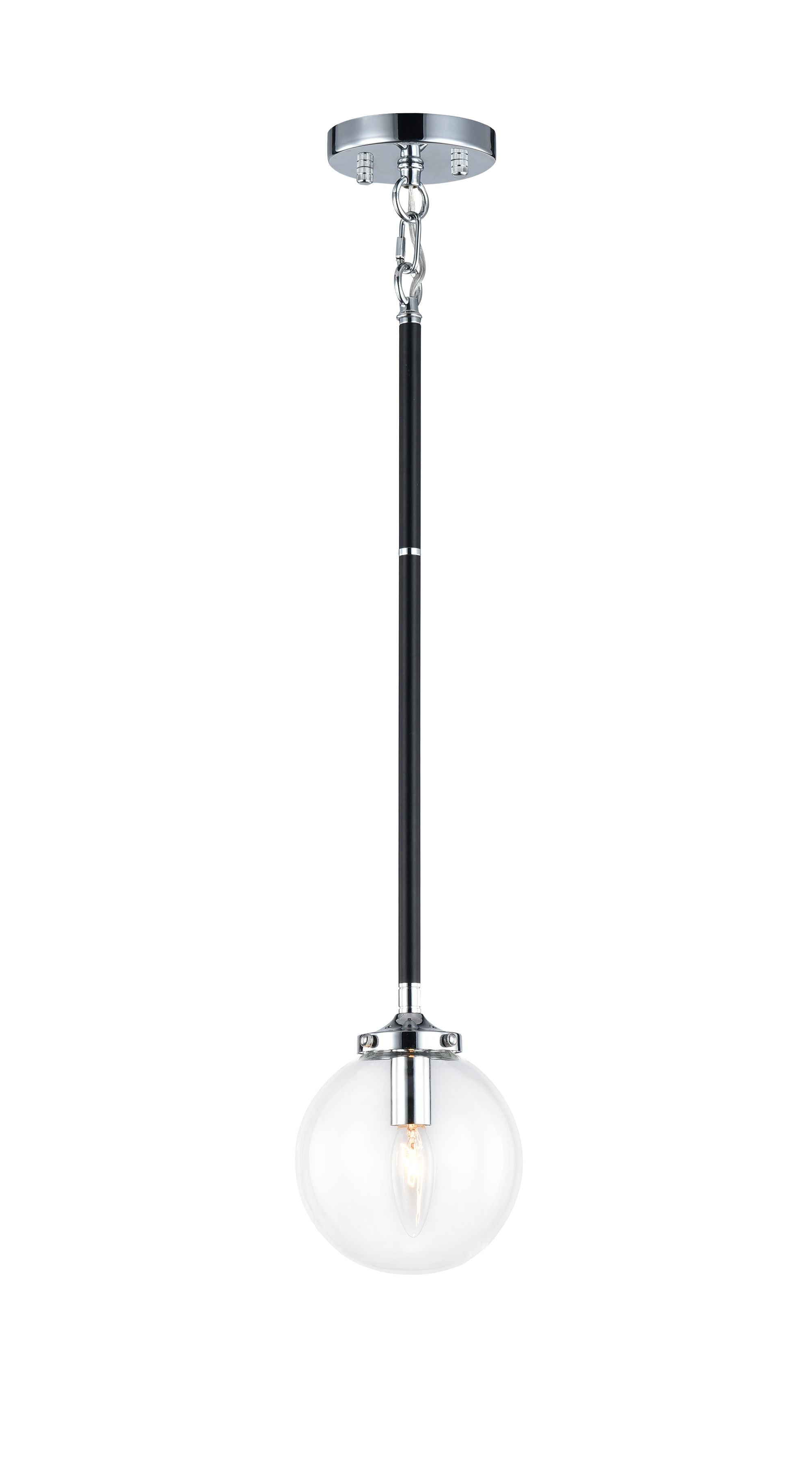 PARTICLES Suspension simple Noir, Chrome - C58201CHCL | MATTEO