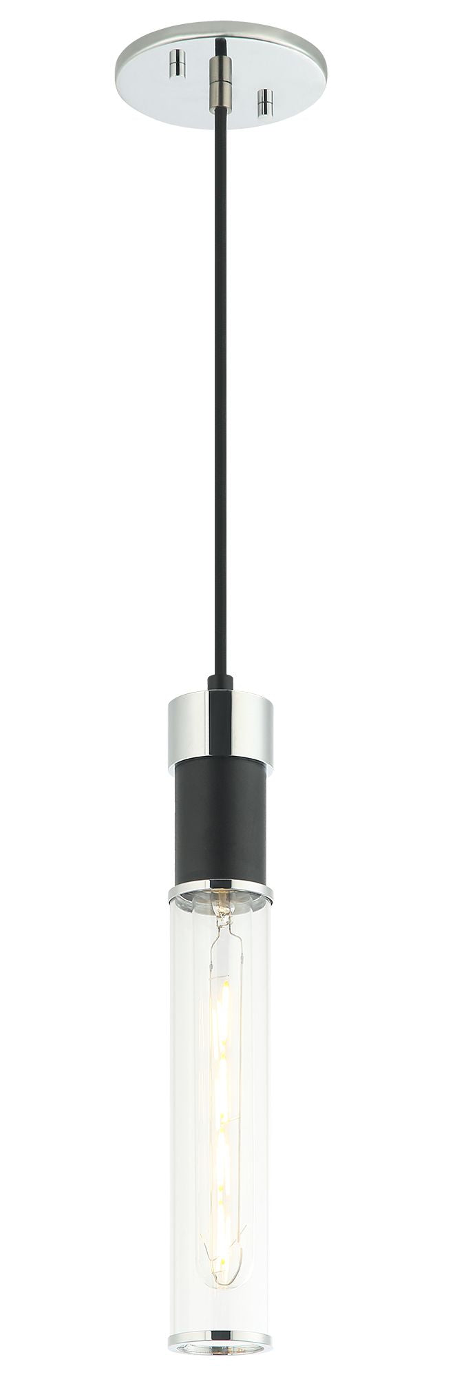 TUBO Suspension simple Noir, Or - C61201MBCH | MATTEO
