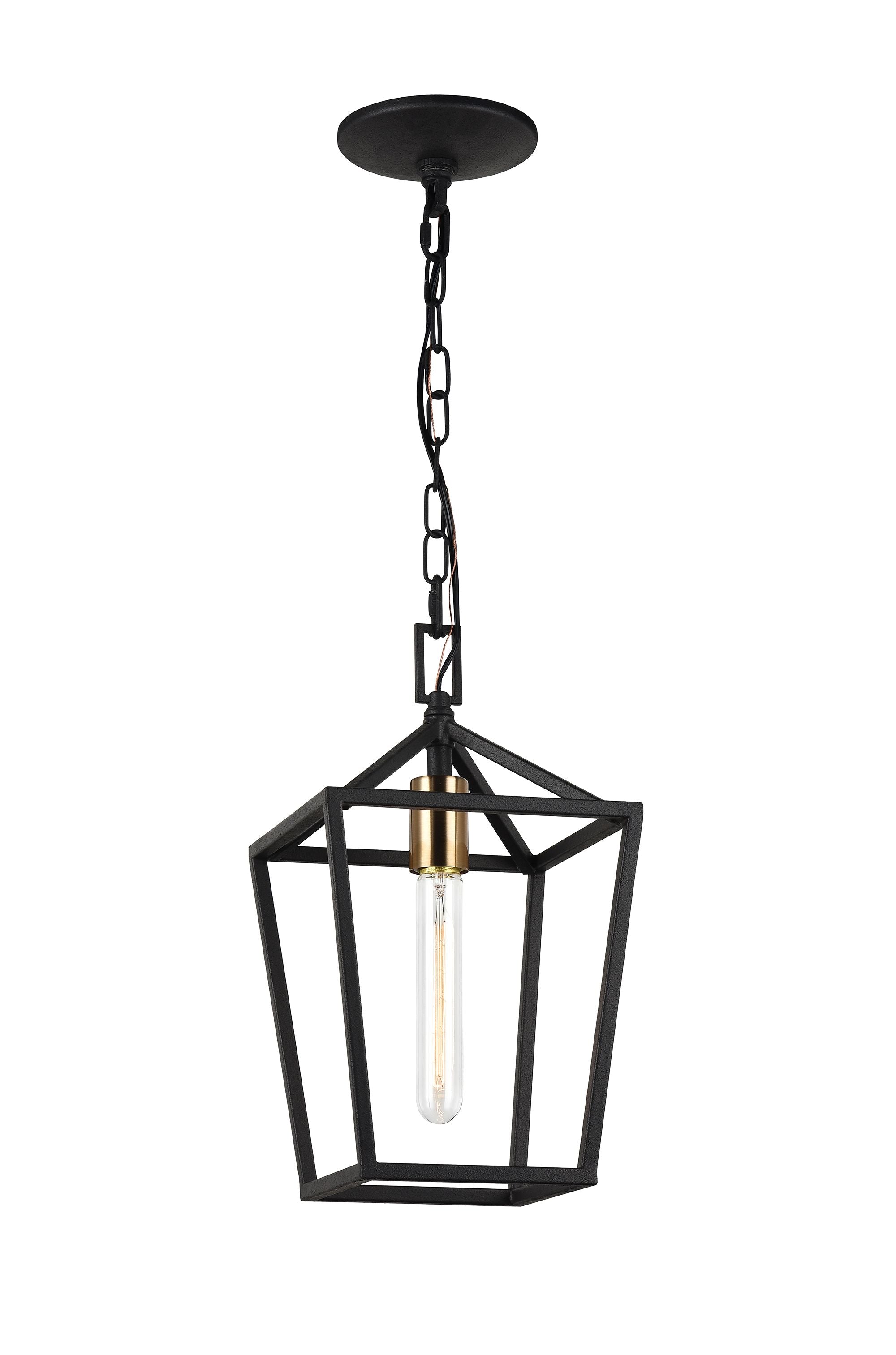 SCATOLA Suspension simple Noir, Or - C61701RB | MATTEO