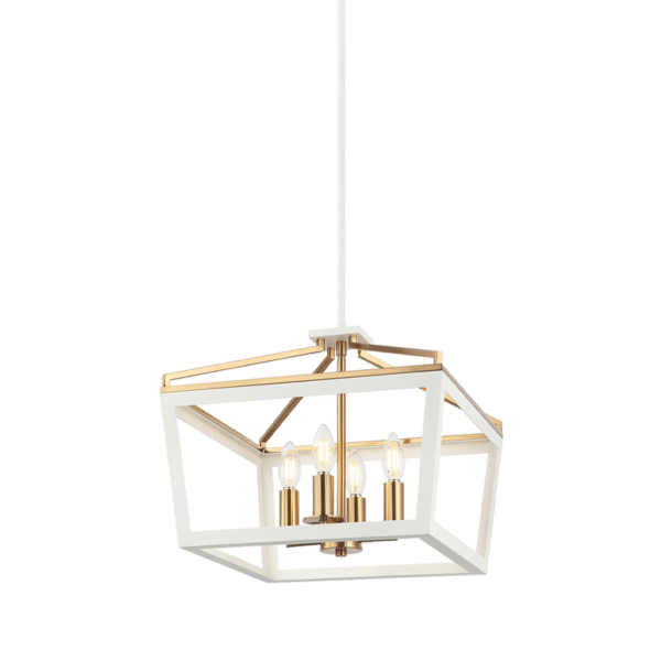 MAVONSHIRE Chandelier White, Gold - C67004WHAG | TEO