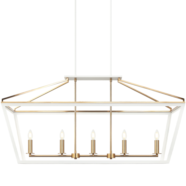 MAVONSHIRE Chandelier White, Gold - C67005WHAG | TEO